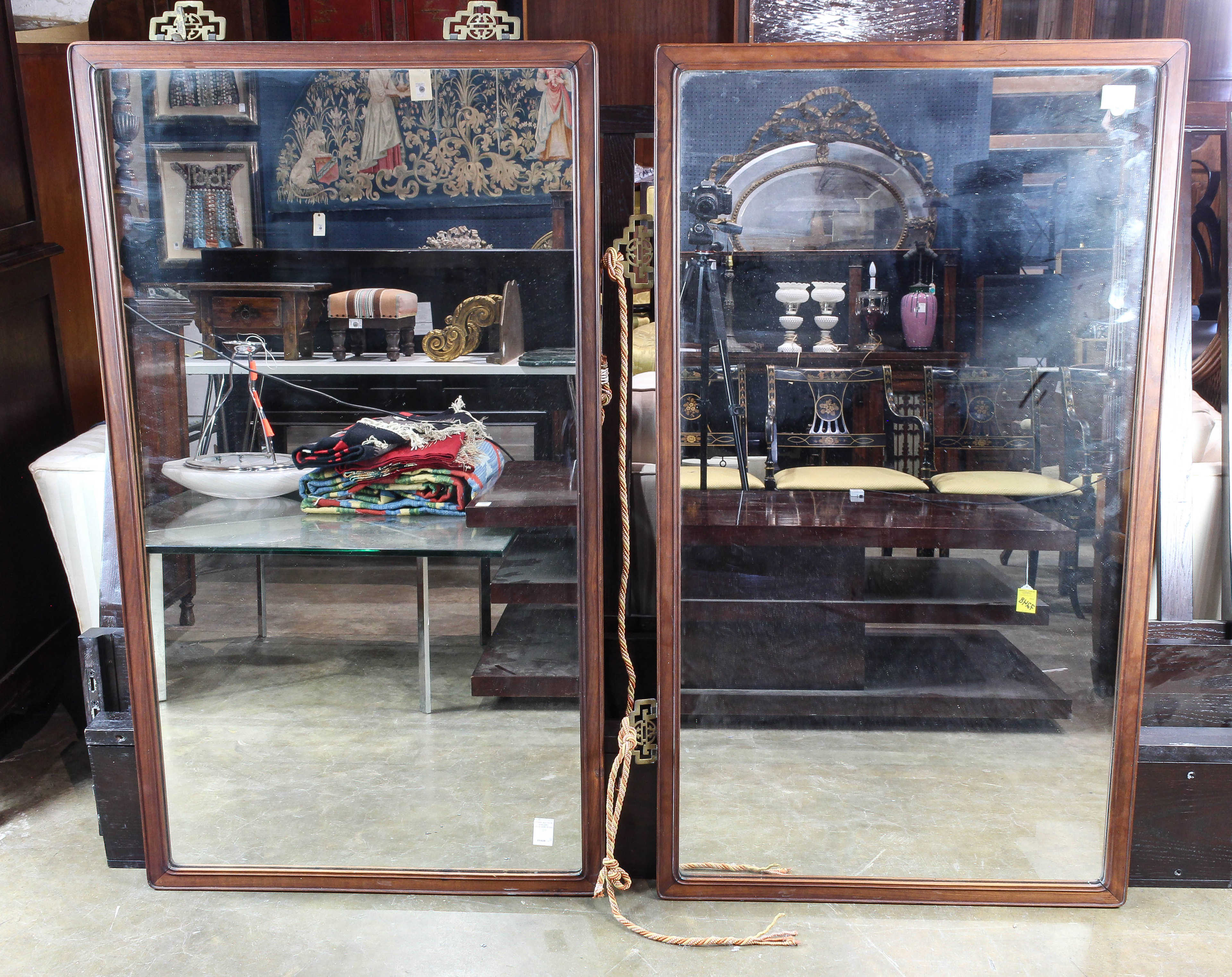 (LOT OF 2) CHINESE MIRRORS (Lot