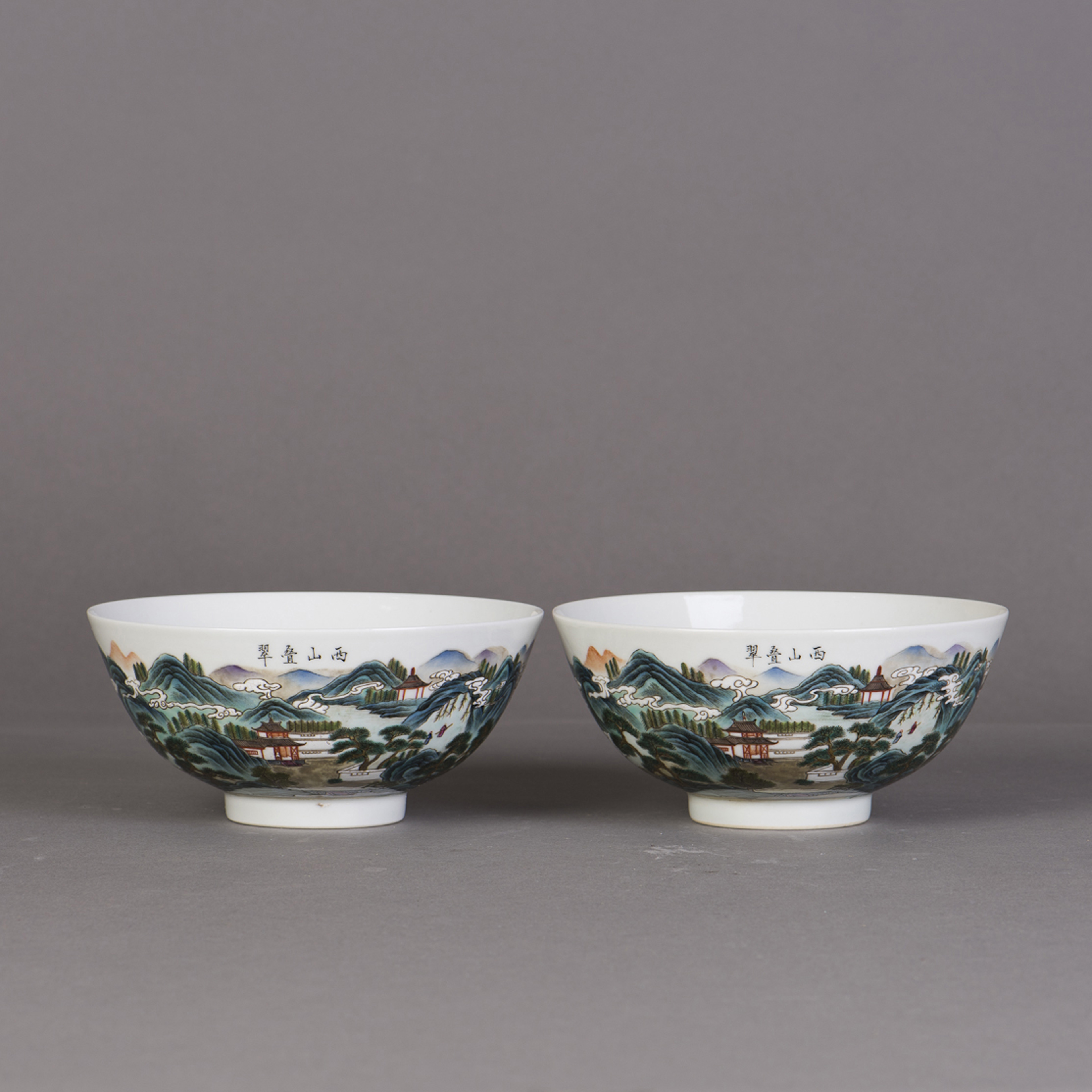 (LOT OF 2) PAIR OF CHINESE FAMILLE