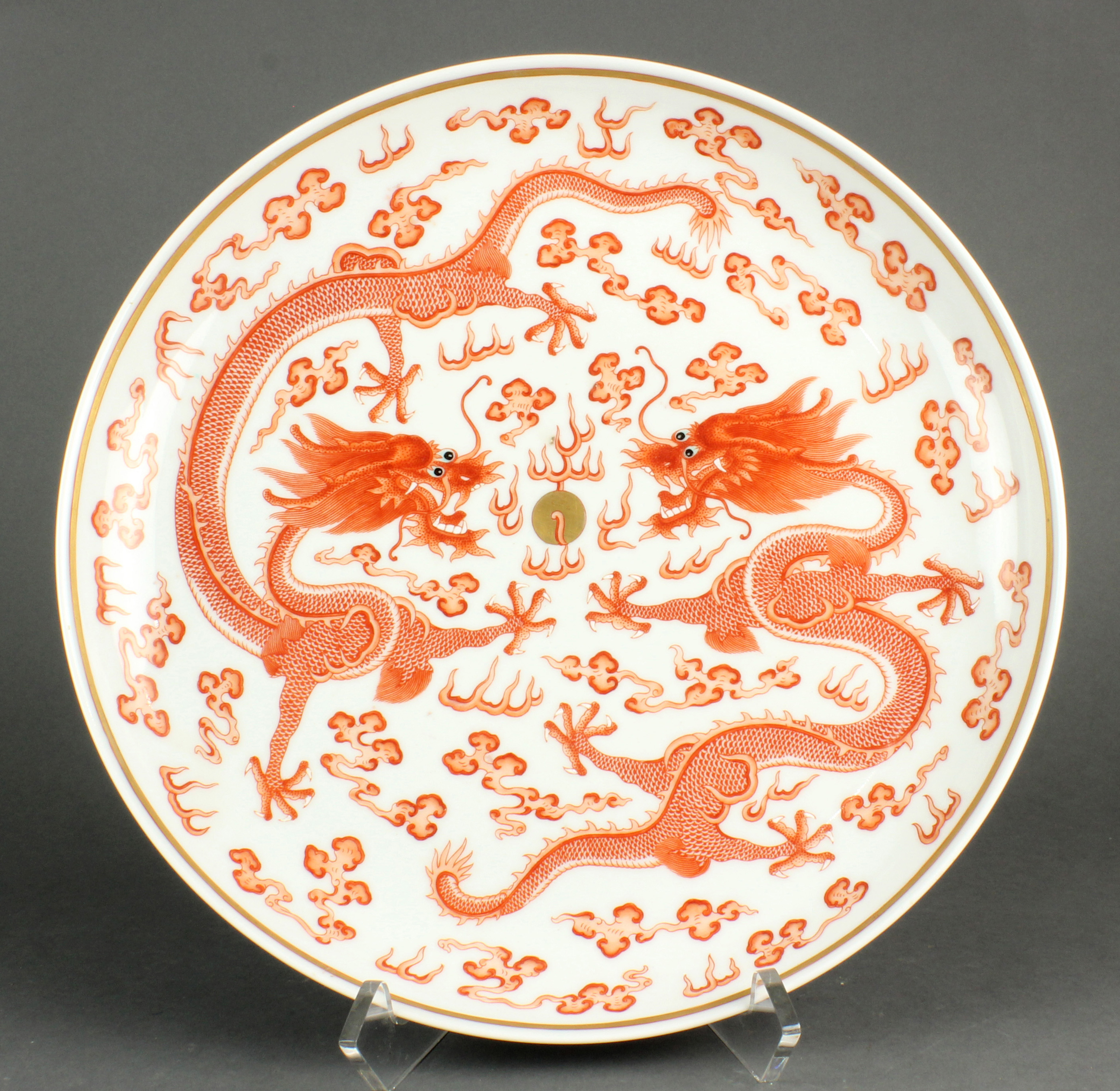 CHINESE COPPER RED DRAGON CHARGER
