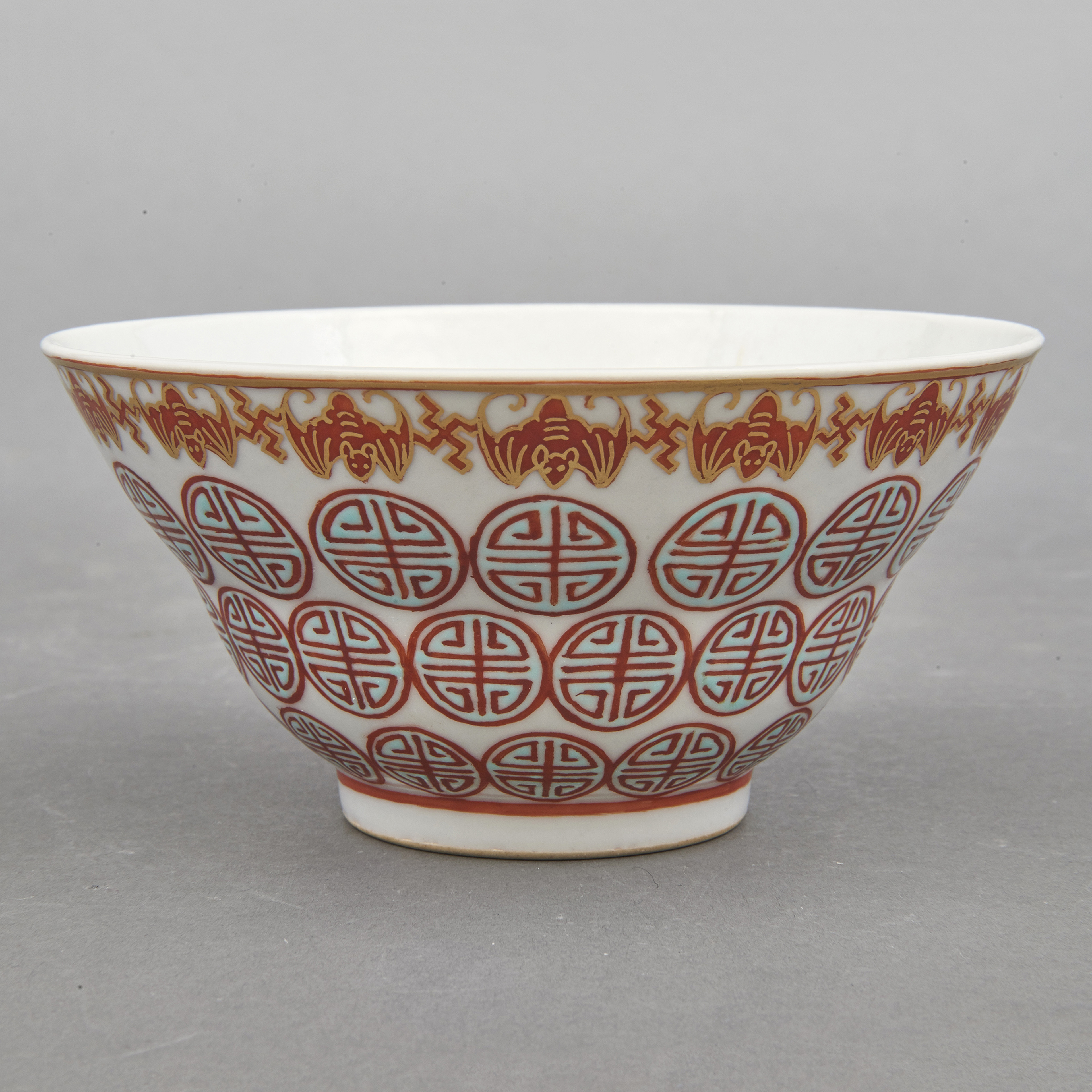 CHINESE IRON RED DECORATED BOWL 3a62ed