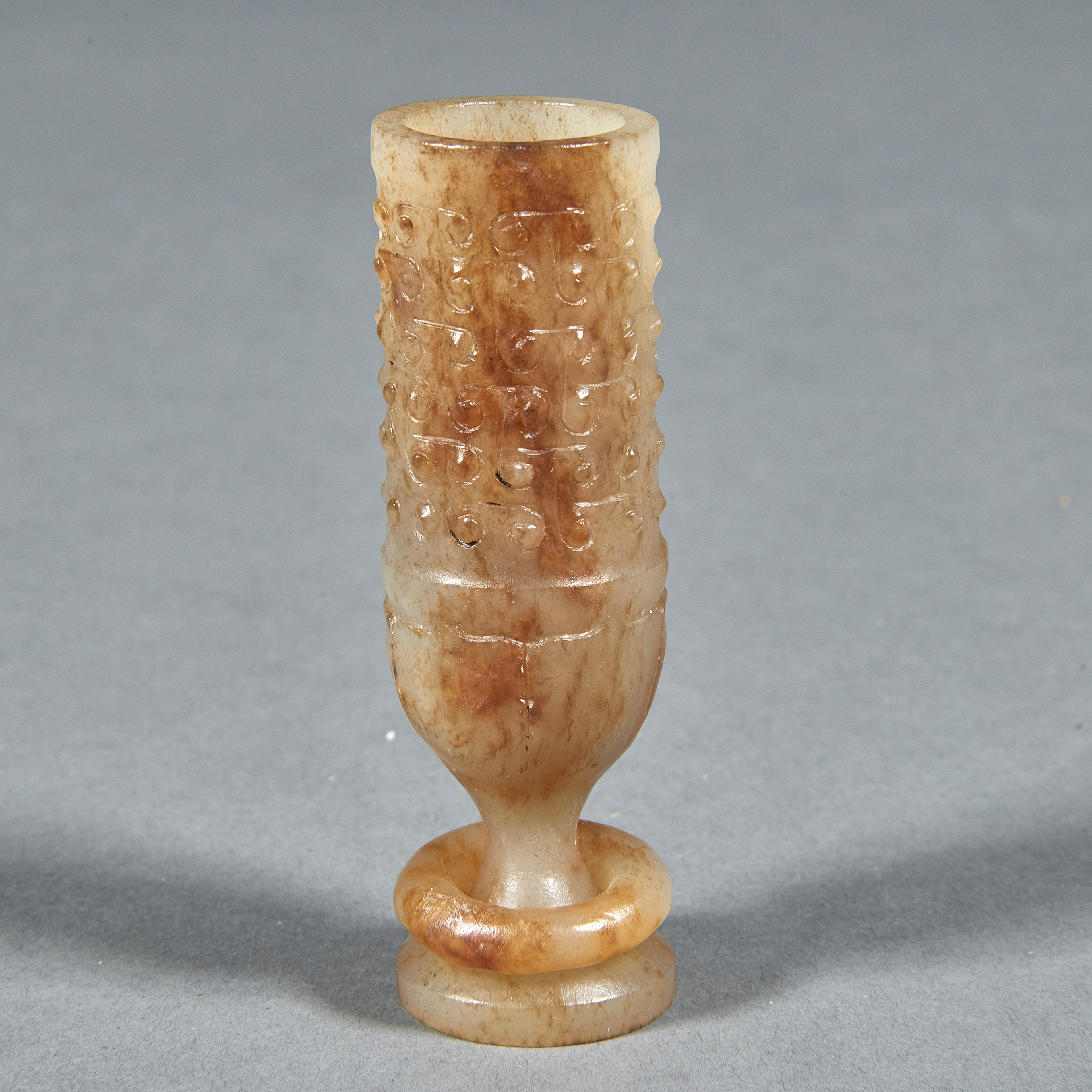 CHINESE ARCHAISTIC JADE WINE CUP