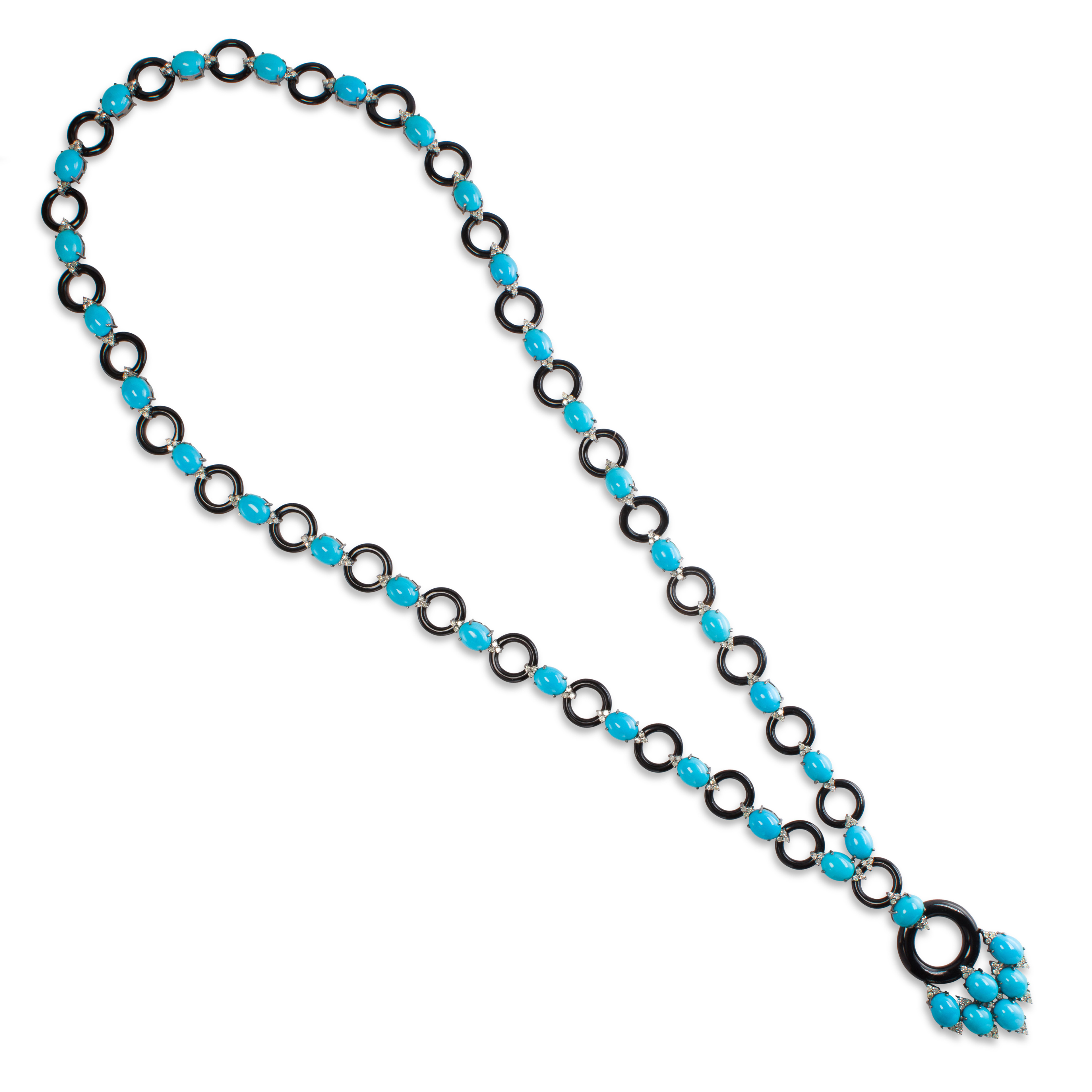 A TURQUOISE BLACK CHALCEDONY  3a63a5