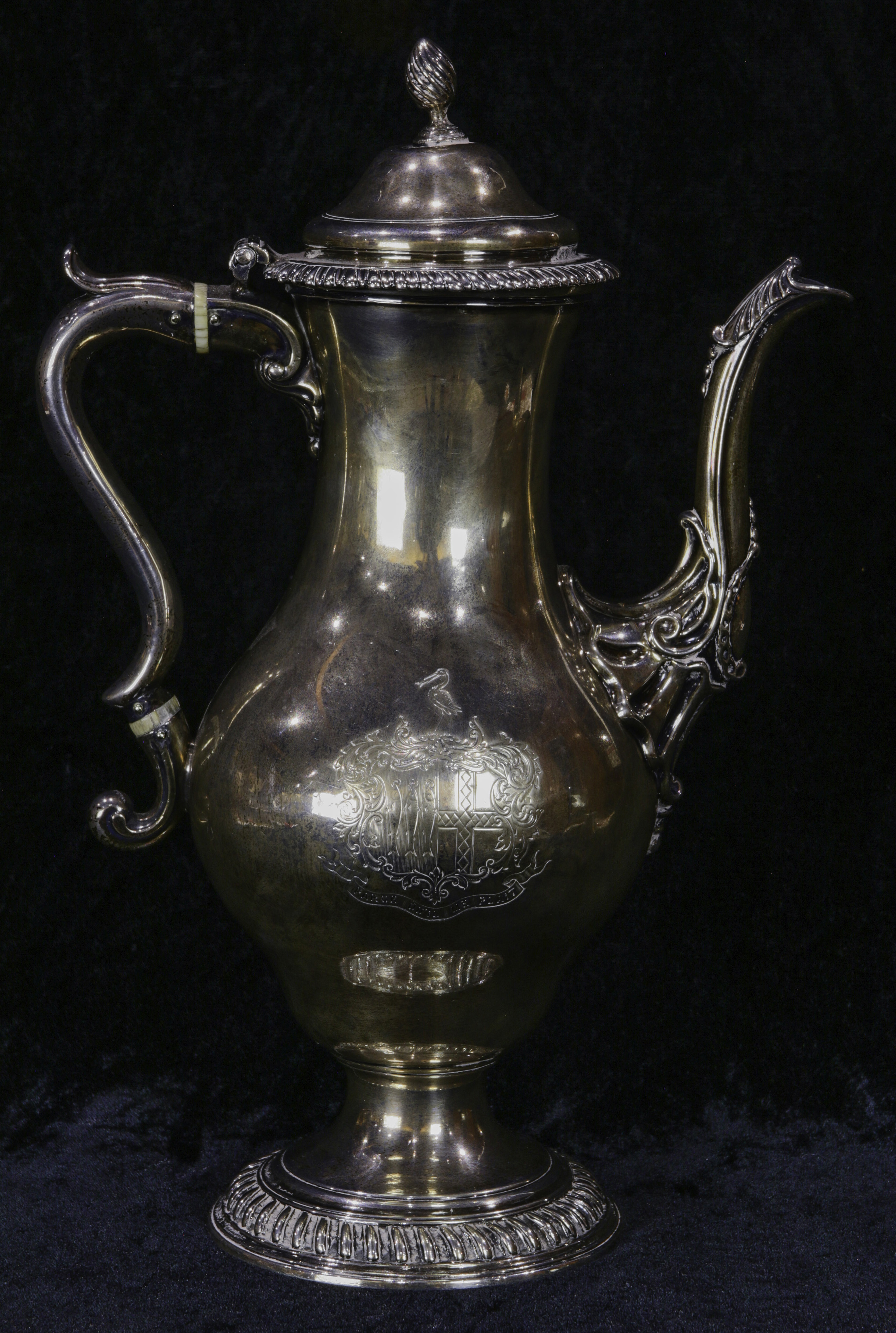 A GEORGE III STERLING TEAPOT A George