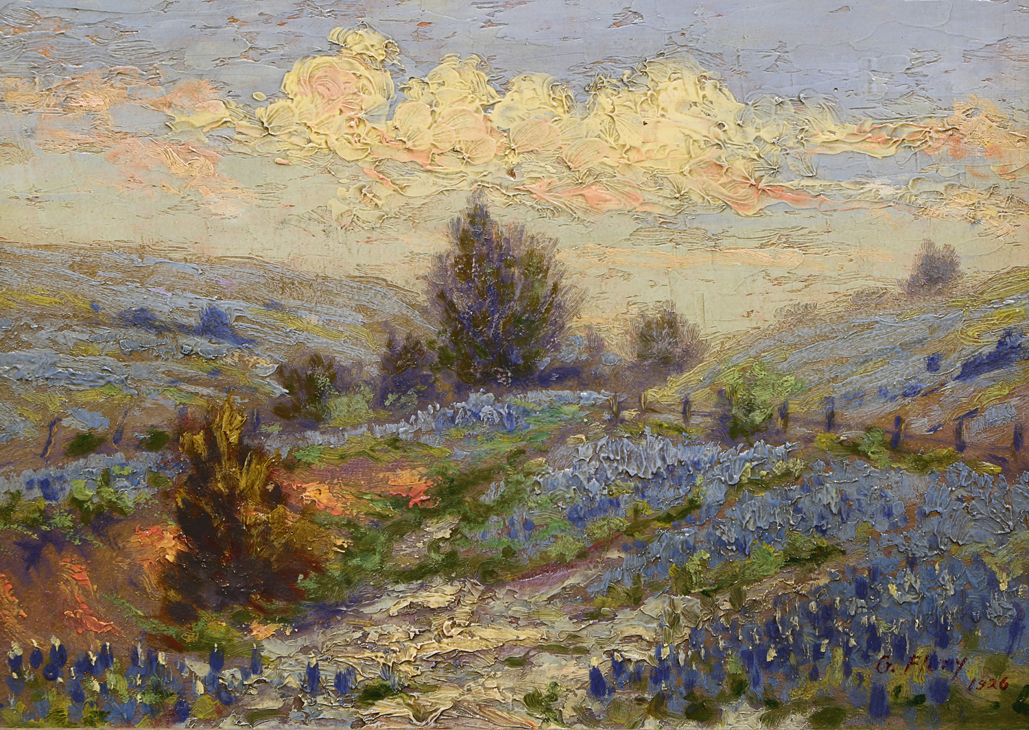 PAINTING TEXAS BLUEBONNETS 1926 3a6416