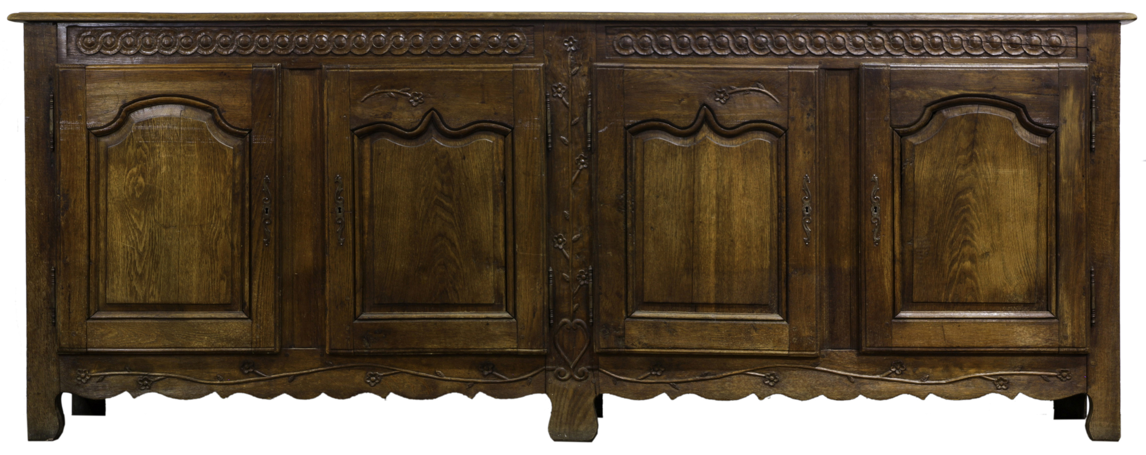 A LOUIS XV CARVED OAK SIDEBOARD 3a64df