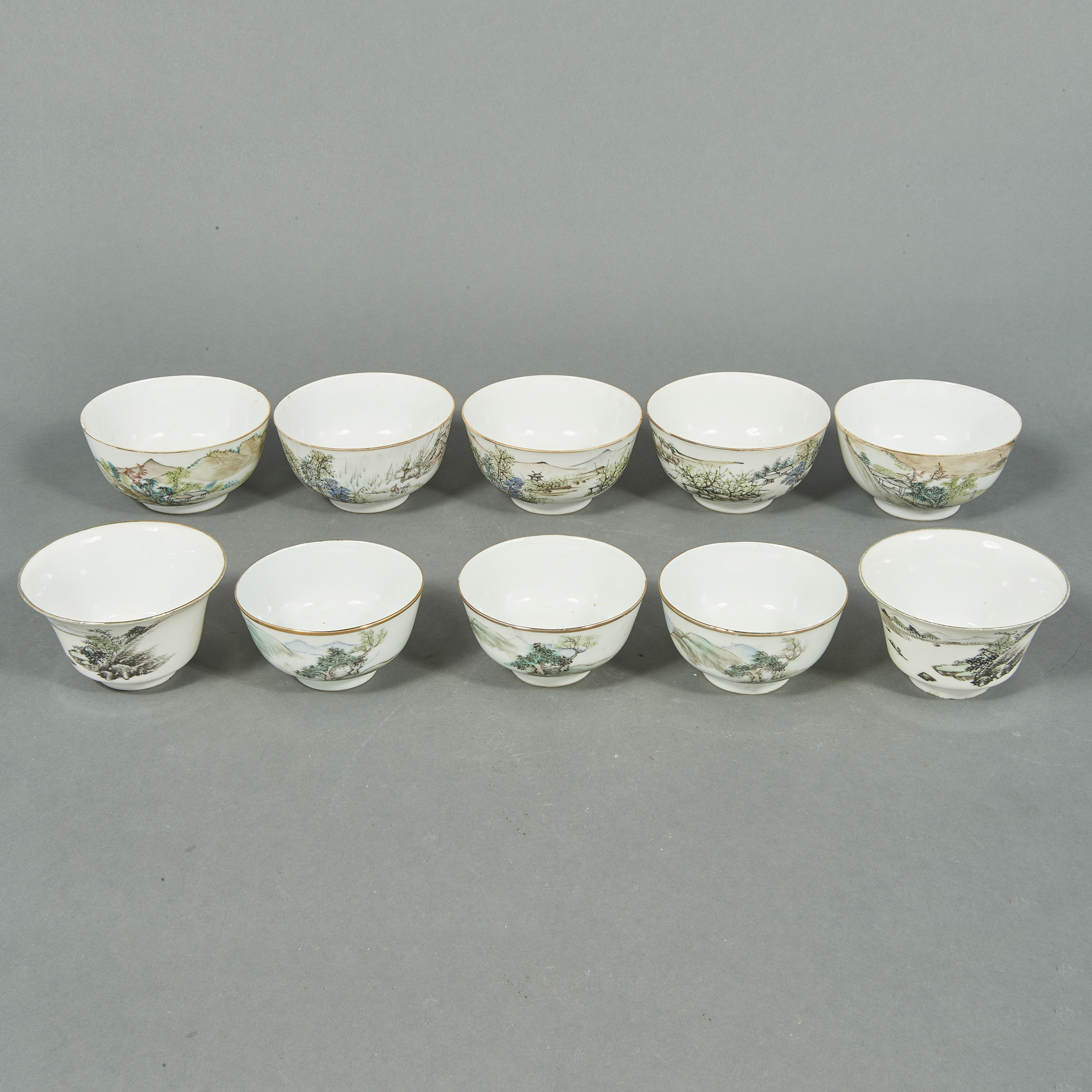  LOT OF 10 CHINESE POLYCHROME 3a6553