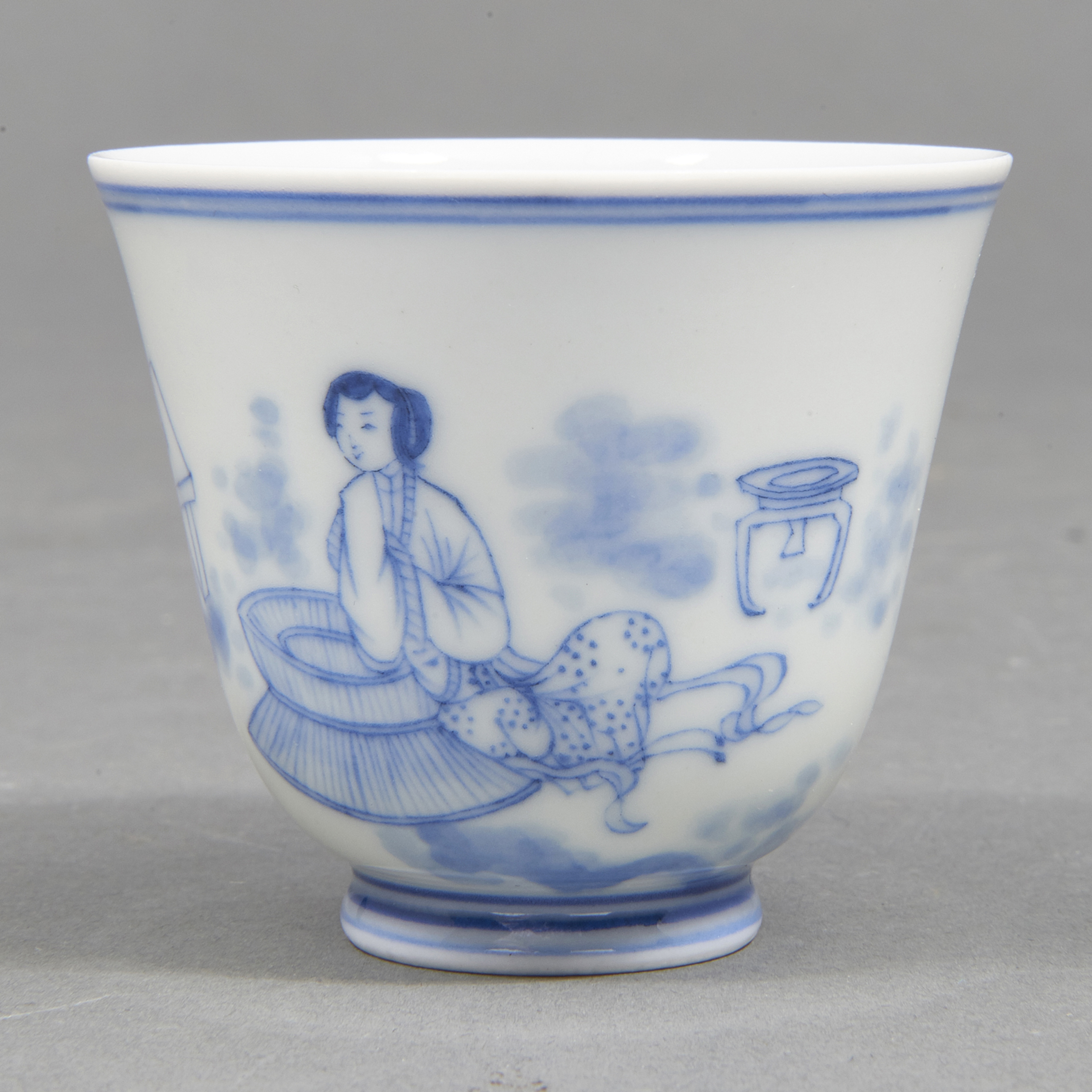 CHINESE BLUE AND WHITE WINE CUP 3a6567