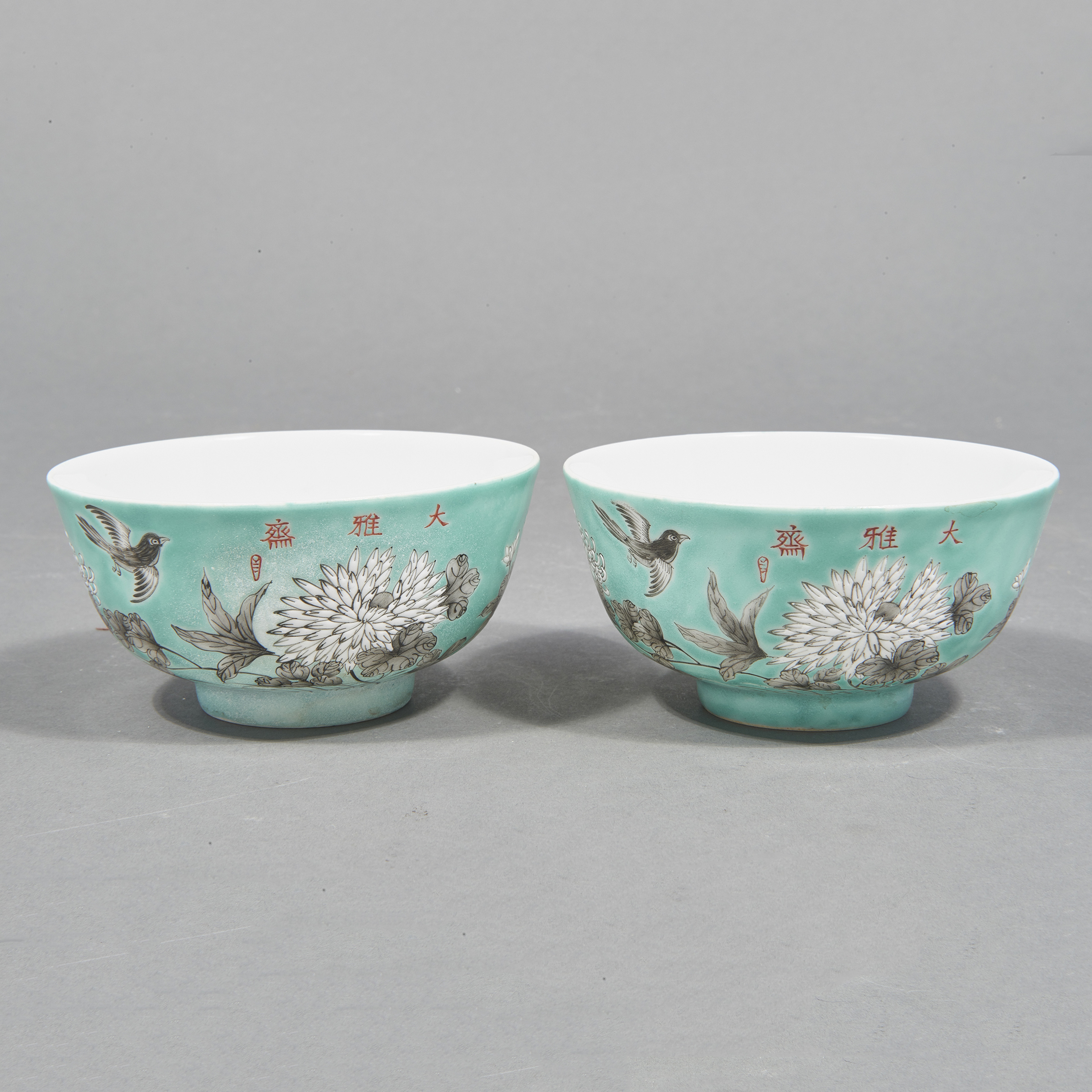  LOT OF 2 PAIR OF CHINESE GRISAILLE 3a656d