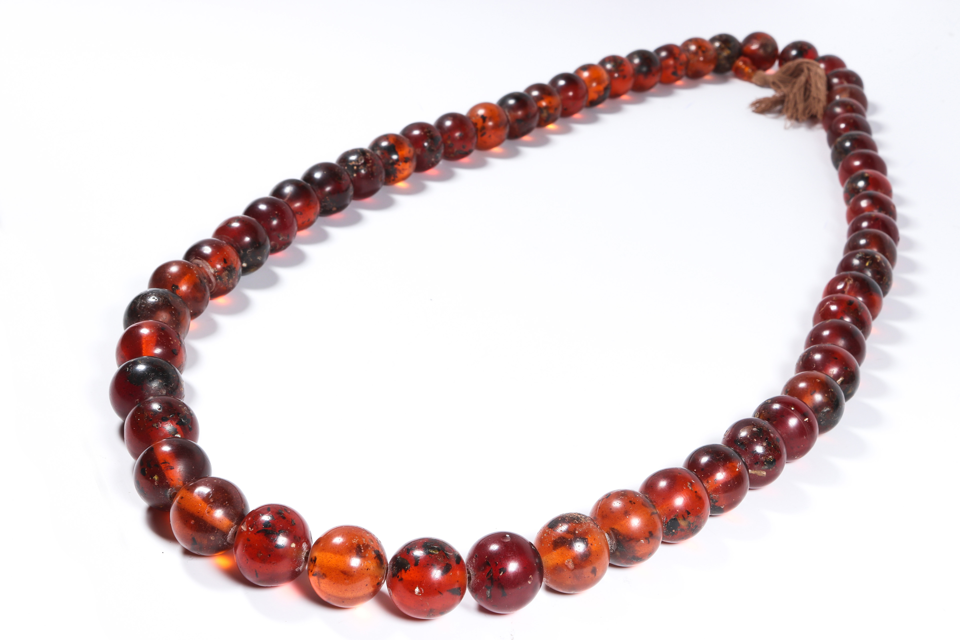 AMBER BEAD PRAYER NECKLACE Amber 3a6587