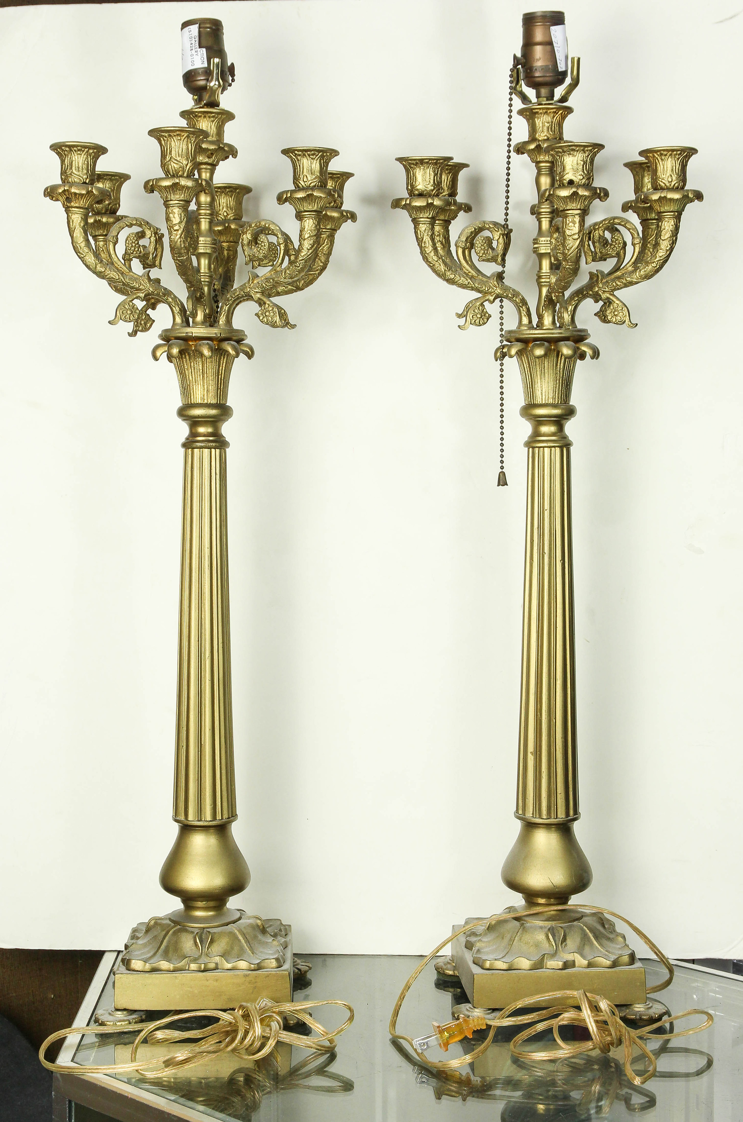 A PAIR OF NEOCLASSICAL GILT CANDELABRA 3a65fb