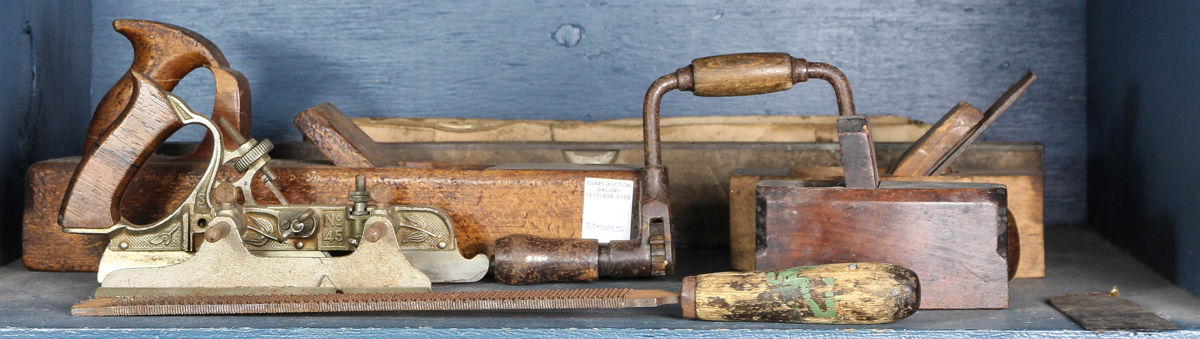 ONE SHELF OF EARLY WOODWORKING