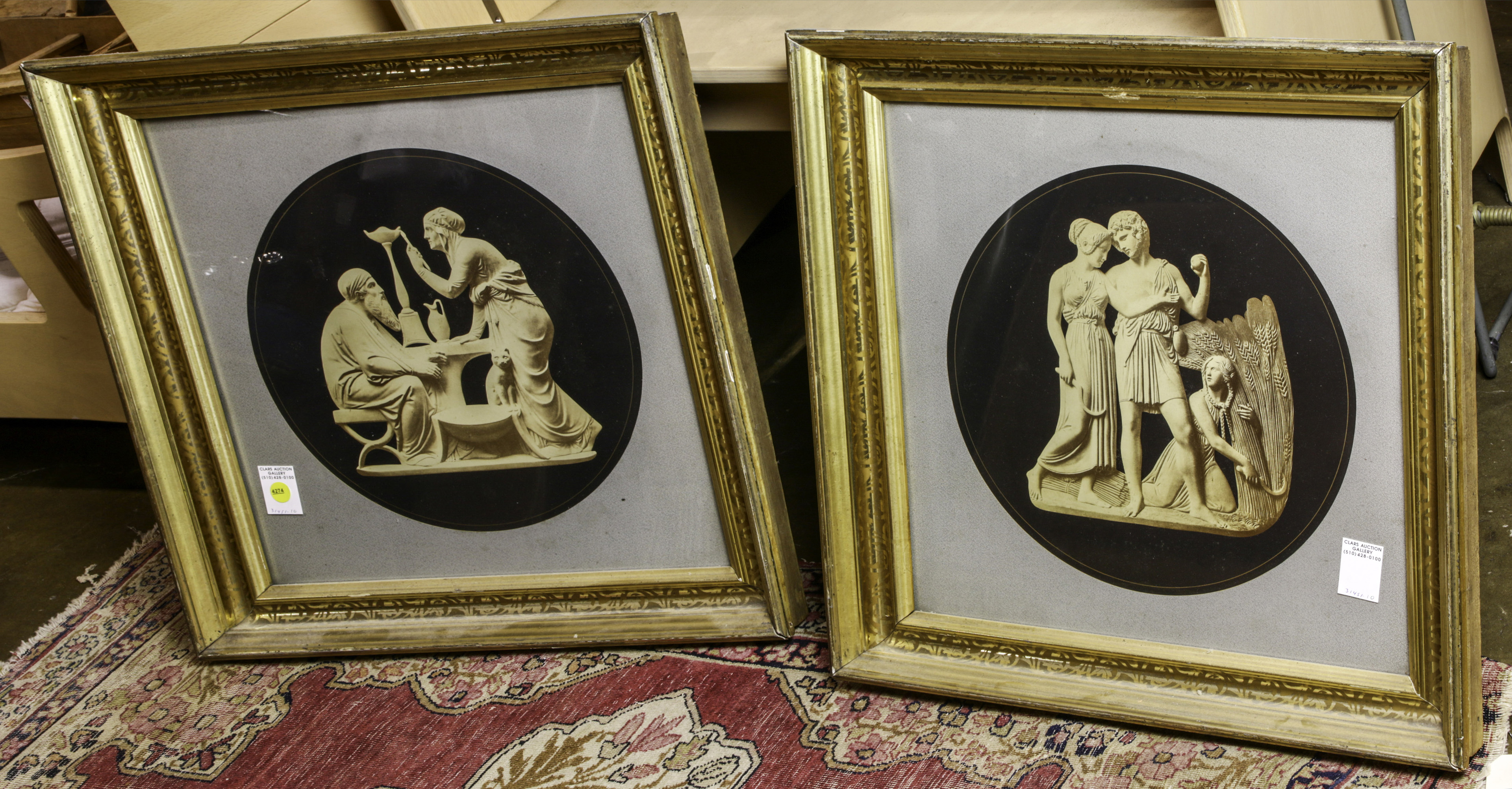  LOT OF 2 FRAMED CLASSICAL STYLE 3a6662