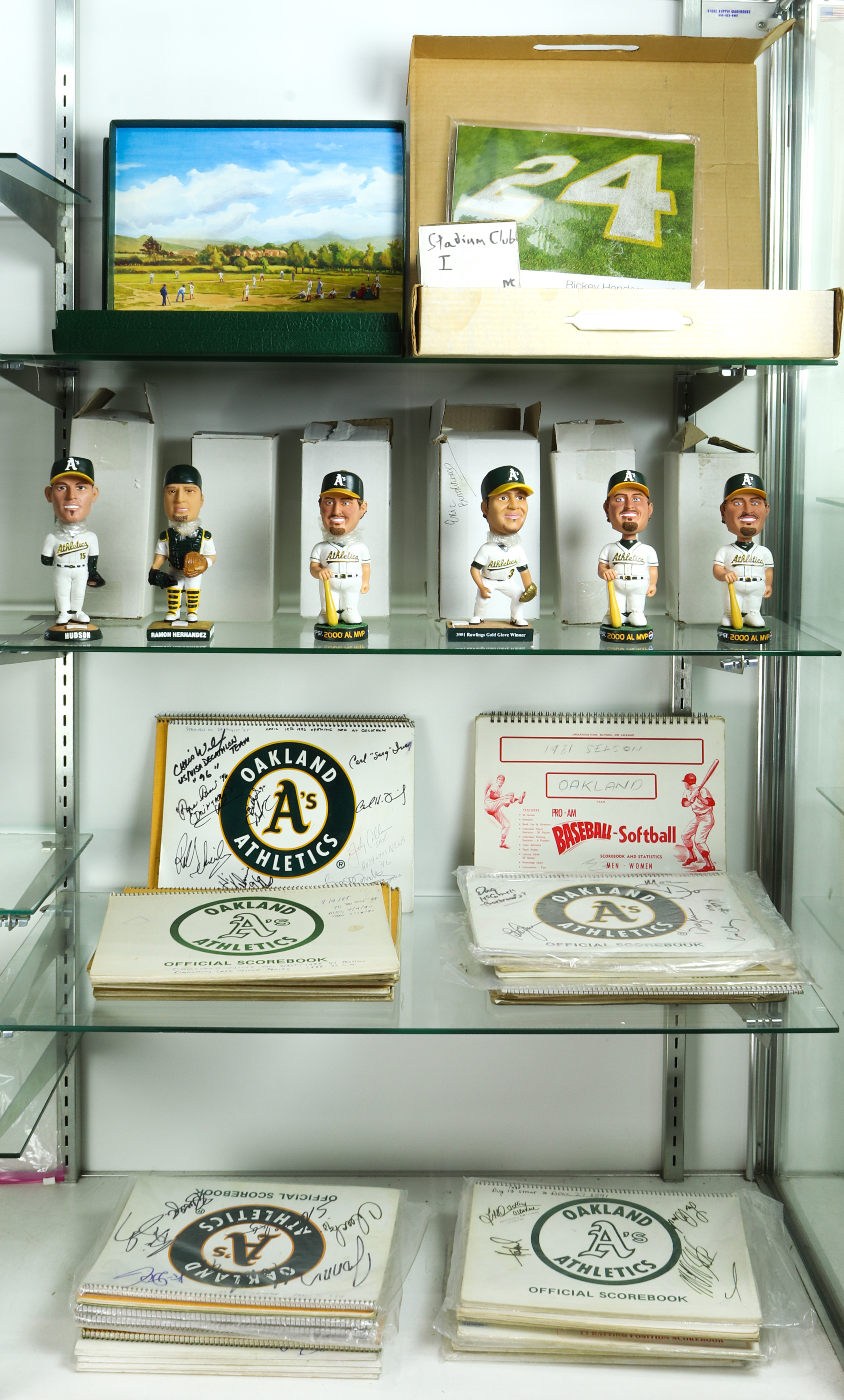 FOUR SHELVES OF ASSOCIATED BASEBALL