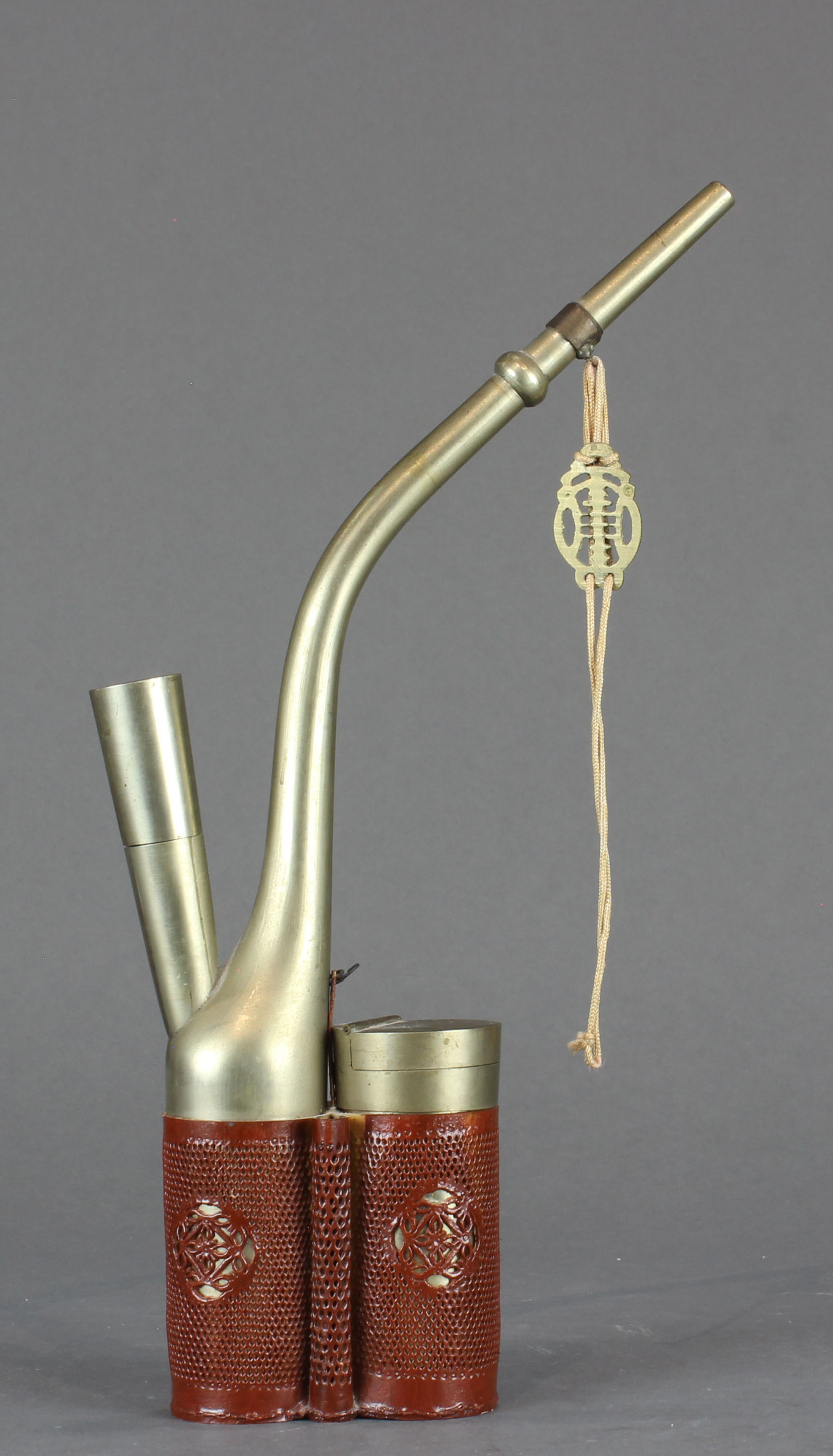 CHINESE BRASS TOBACCO WATER PIPE 3a67b0