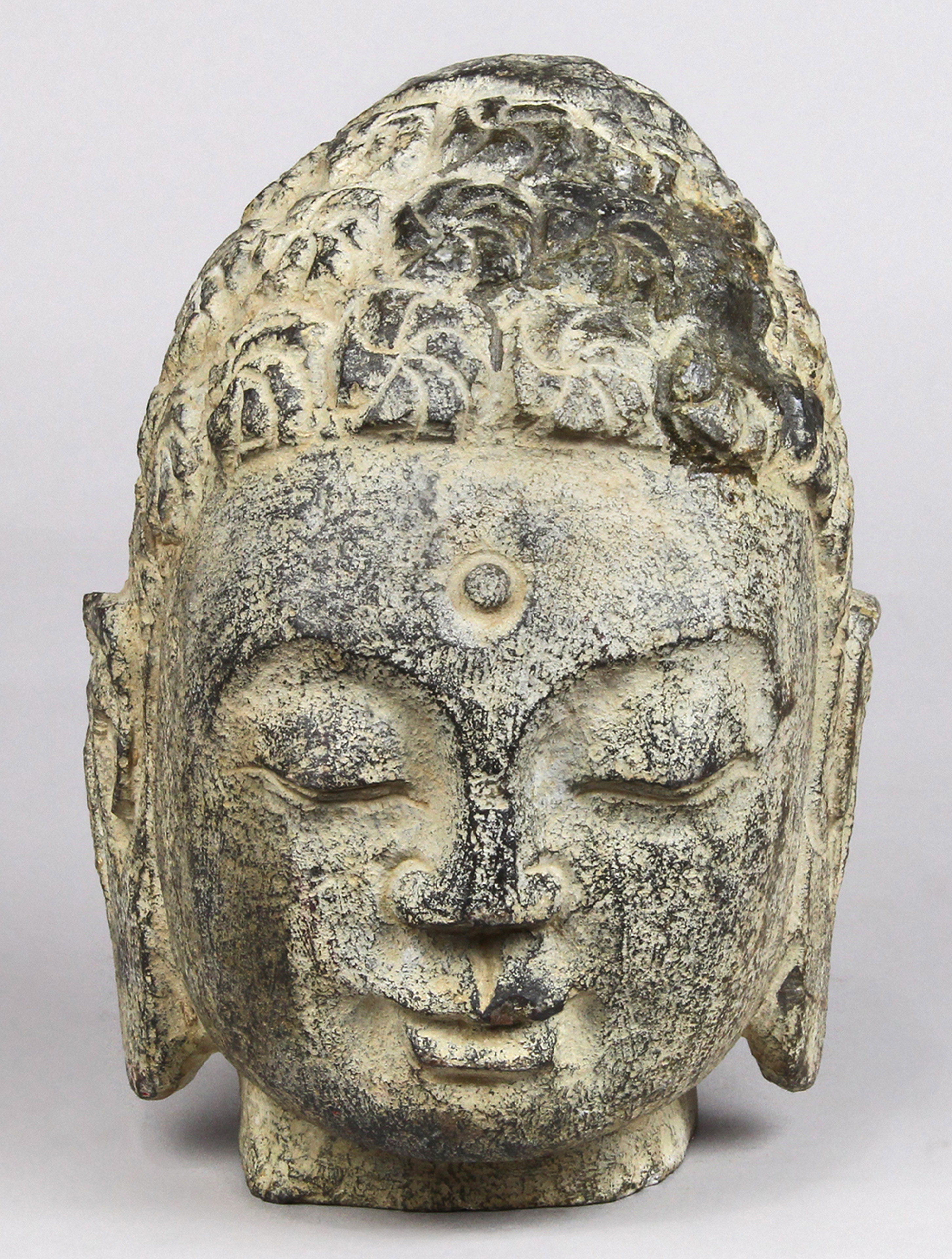 CHINESE STONE BUDDHA HEAD Chinese 3a67e9