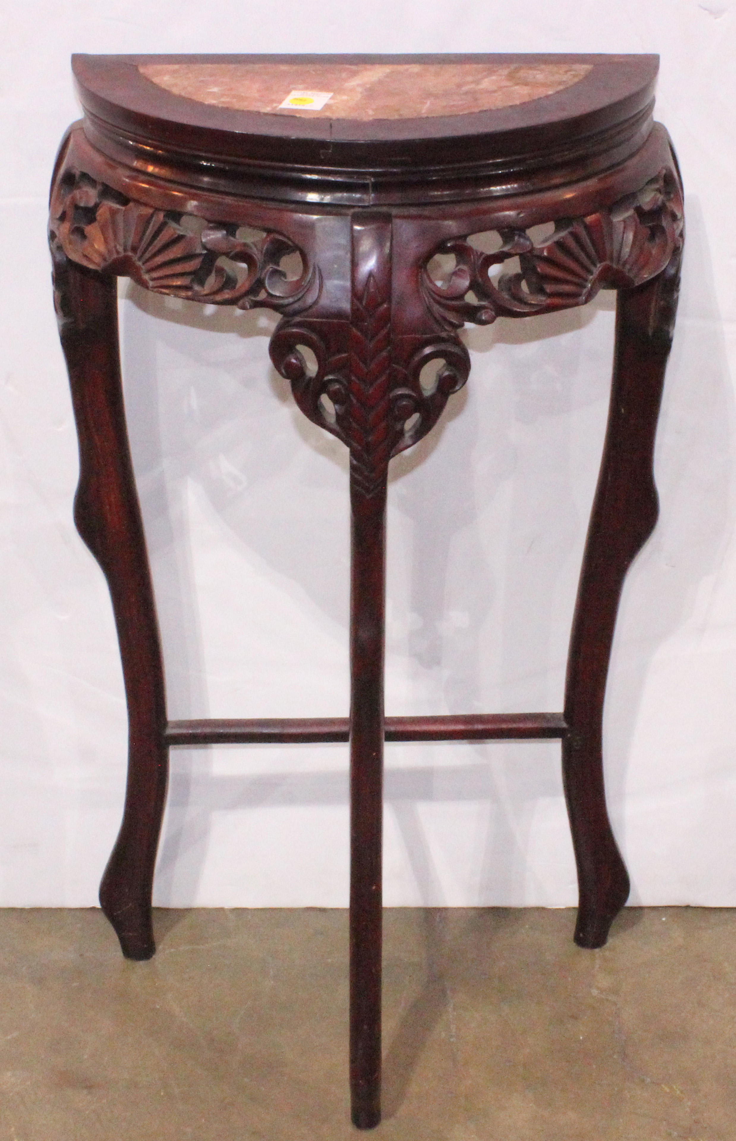 CHINESE WOOD DEMILUNE SIDE TABLE 3a6823