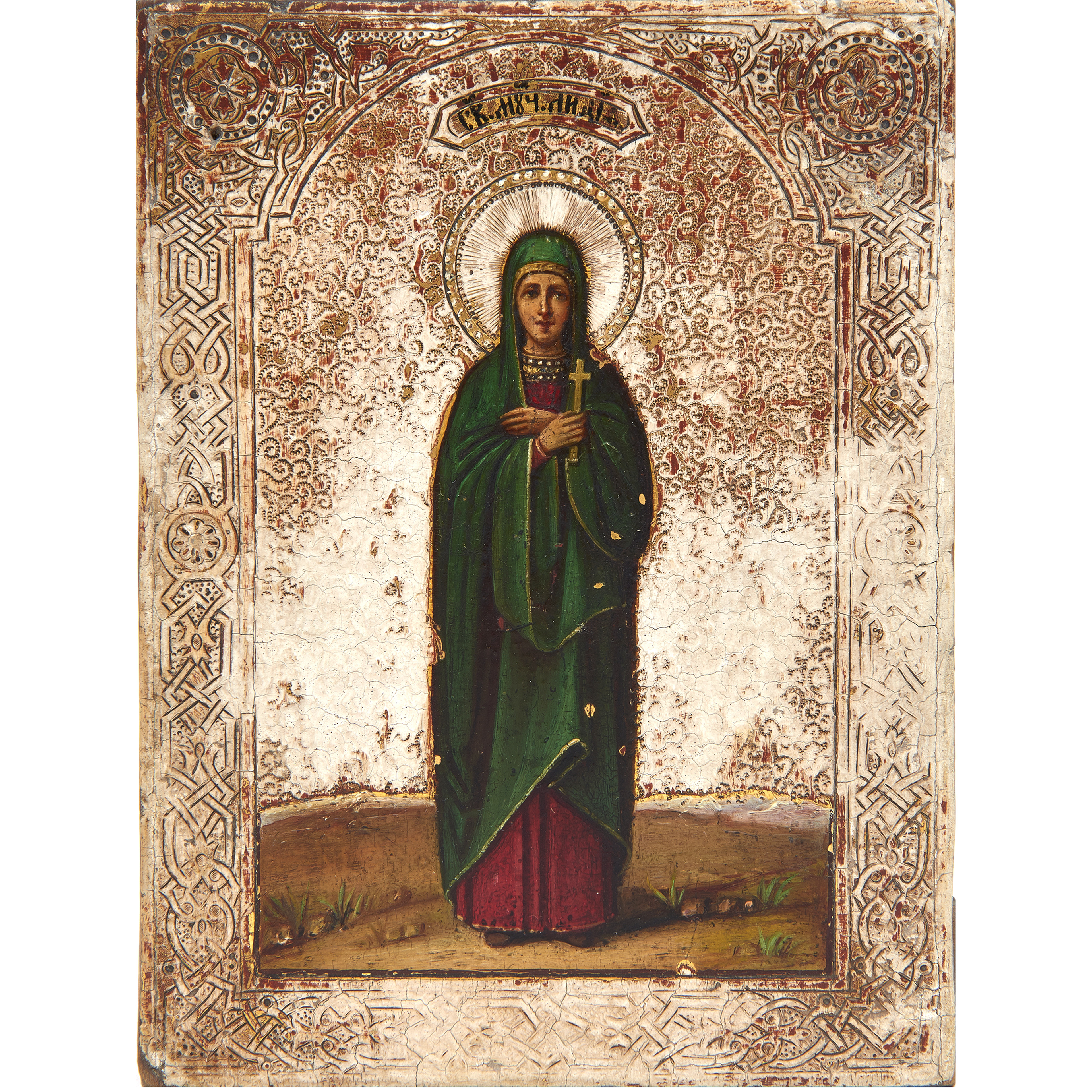 A RUSSIAN ICON DEPICTING ST LYDIA 3a6831