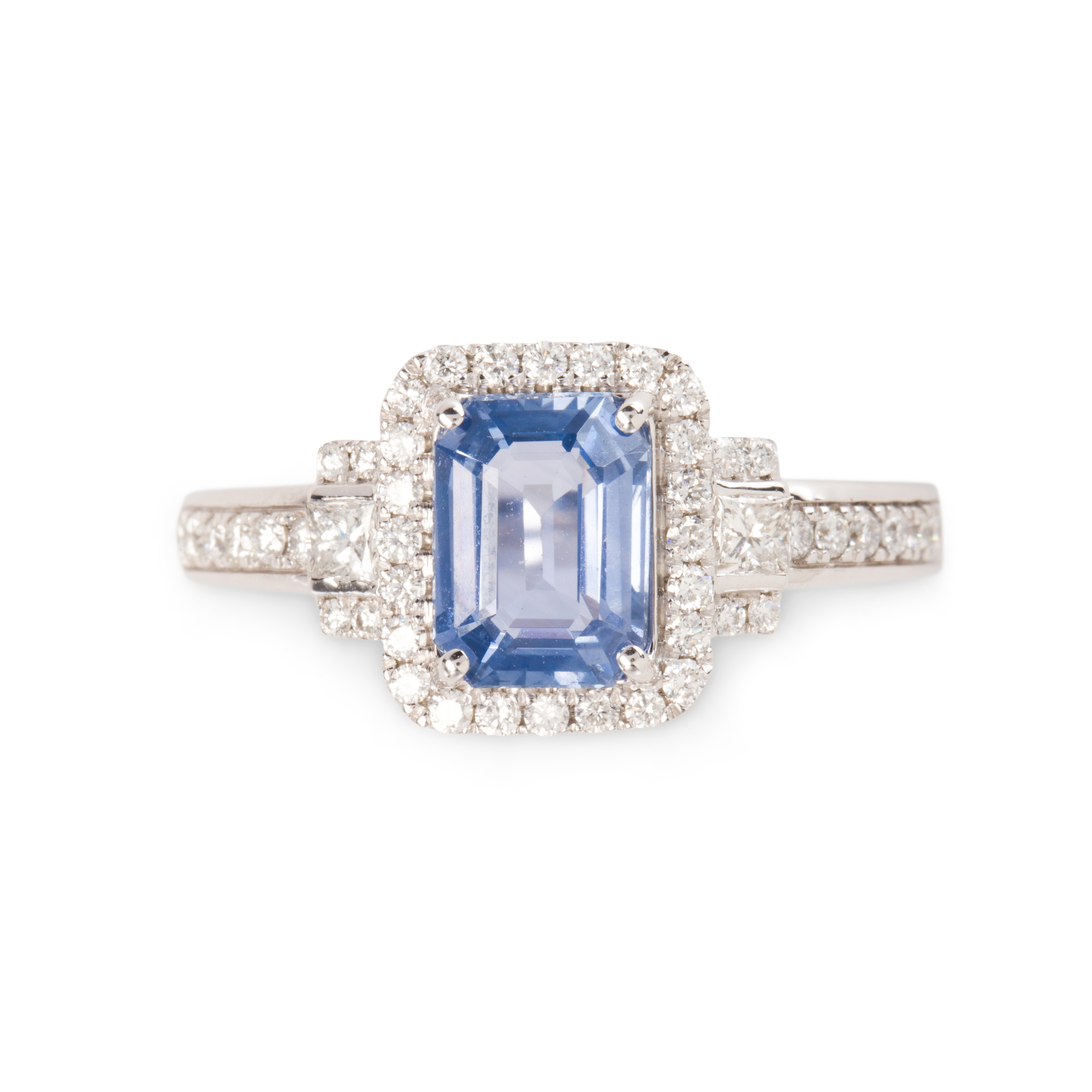 A SAPPHIRE DIAMOND AND PLATINUM 3a6893