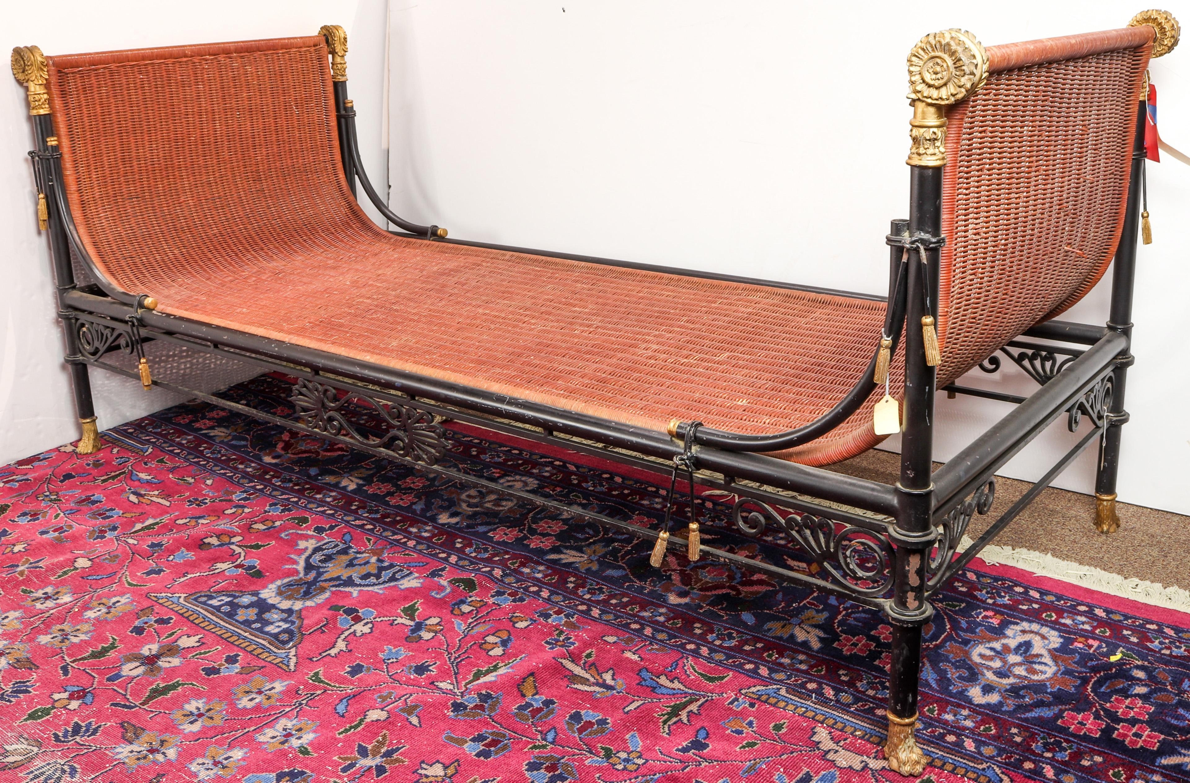 AN EMPIRE STYLE PARCEL-GILT AND