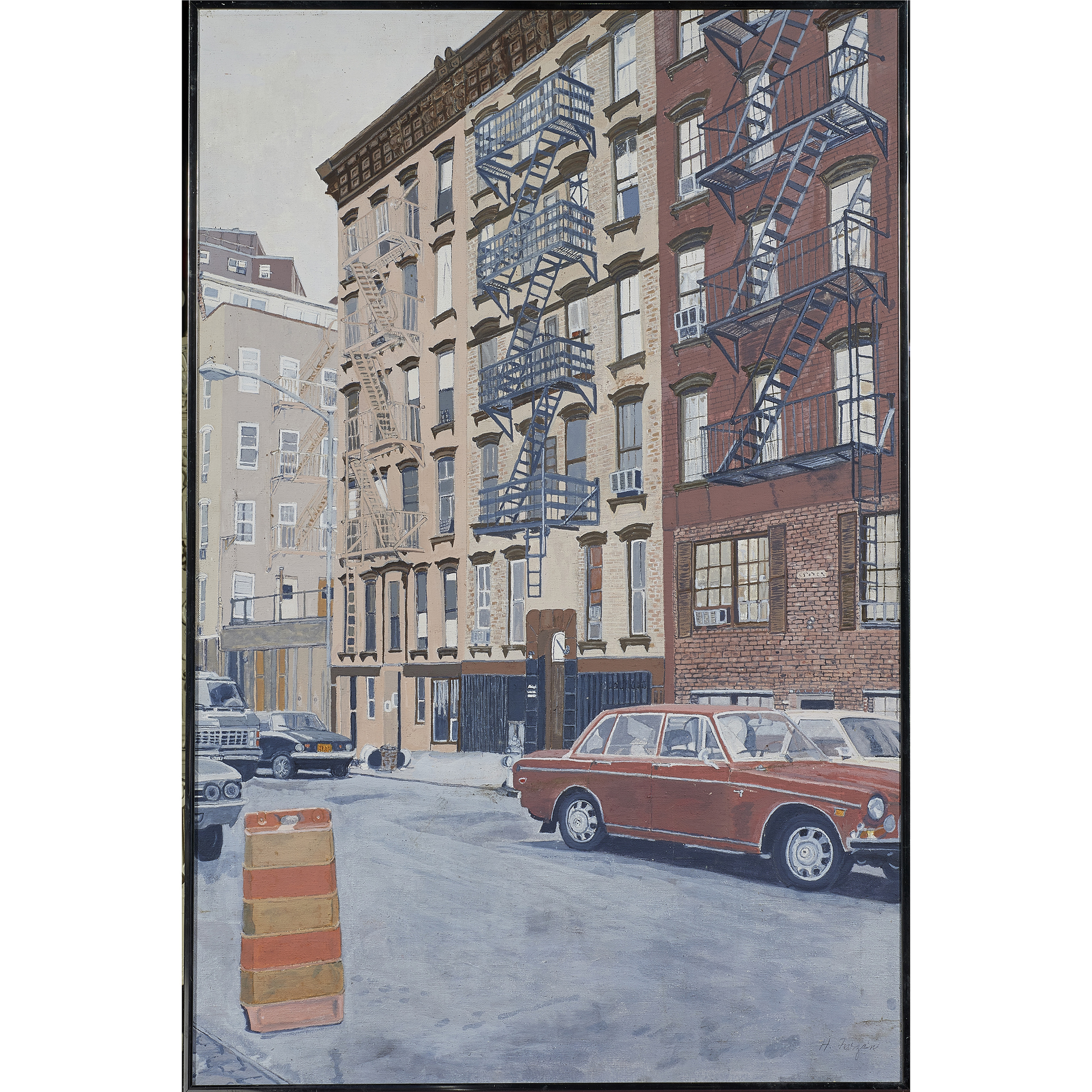 PAINTING URBAN STREET SCENE American 3a693d