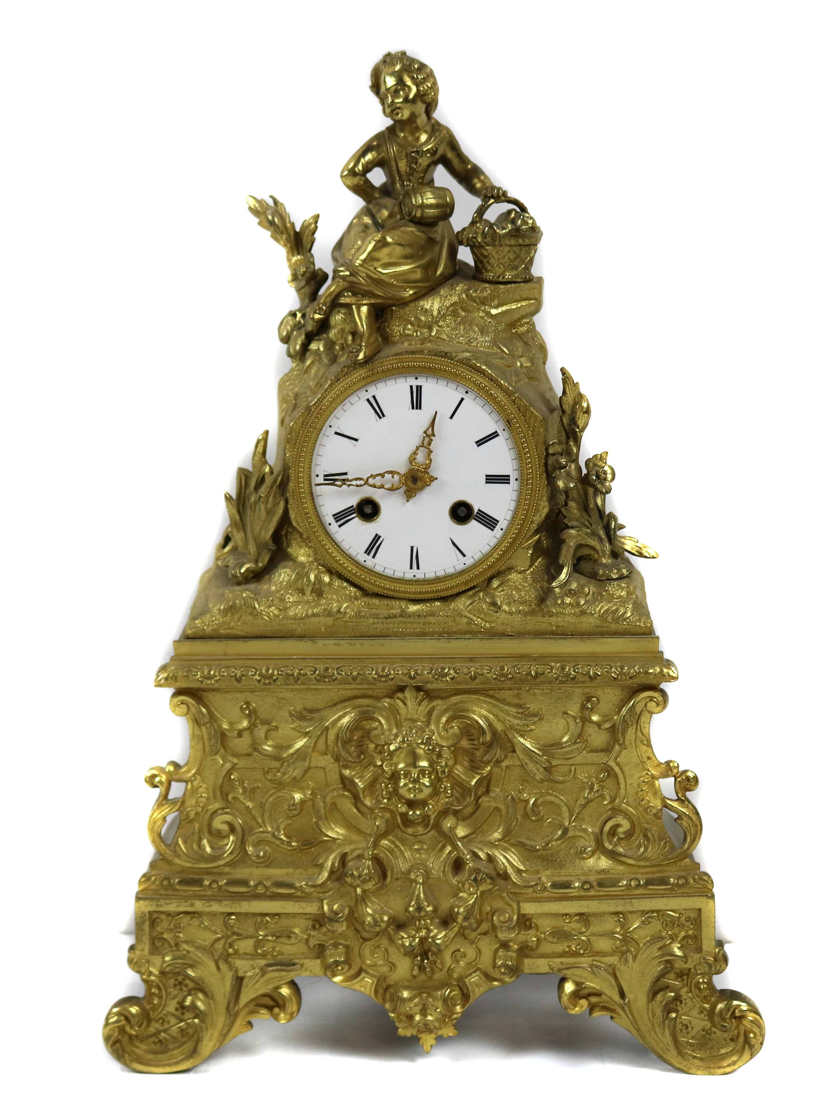 A FRENCH ORMOLU MOUNTED FIGURAL