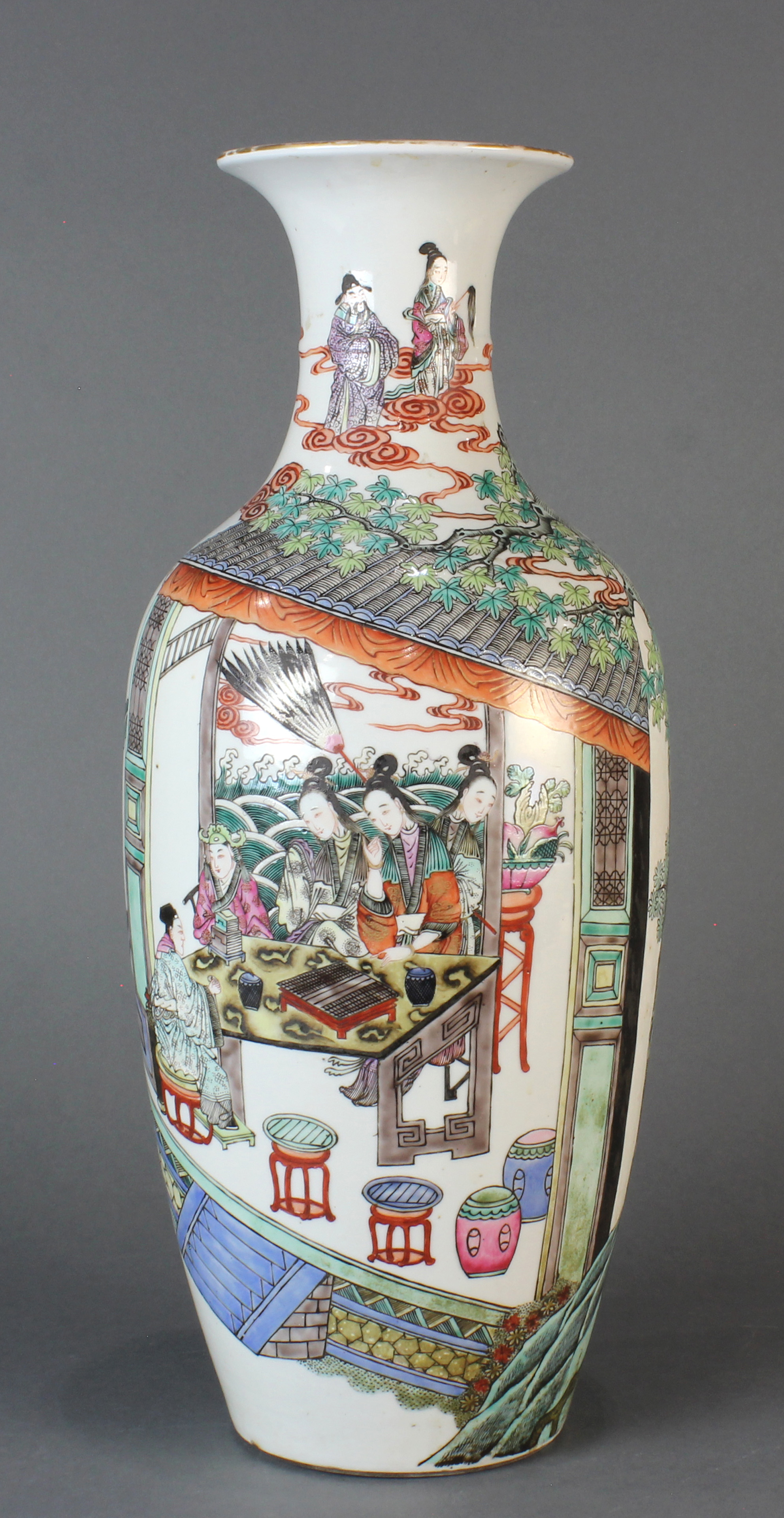 CHINESE FAMILLE VERTE VASE Chinese 3a6a1f