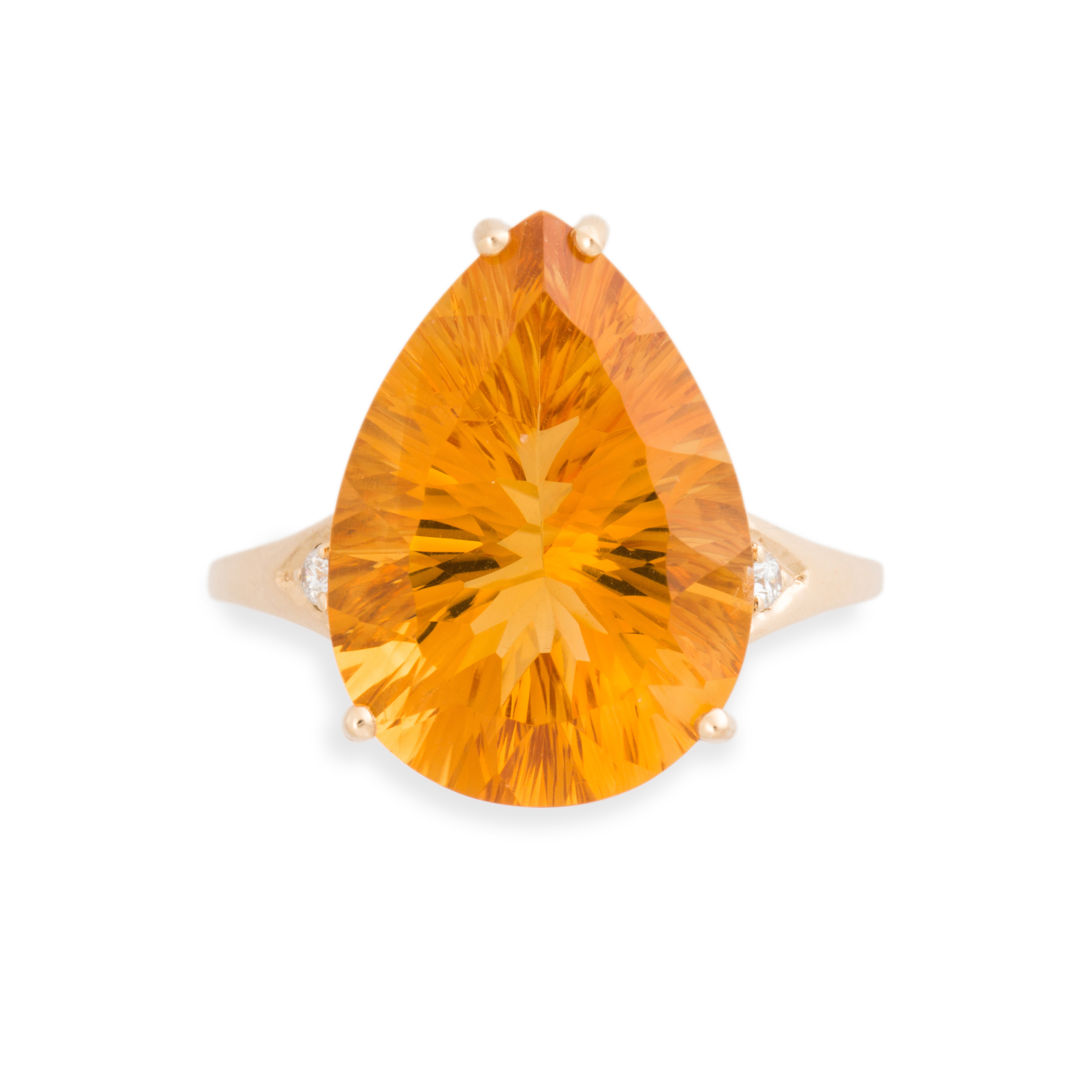 A CITRINE DIAMOND AND FOURTEEN 3a6a4d