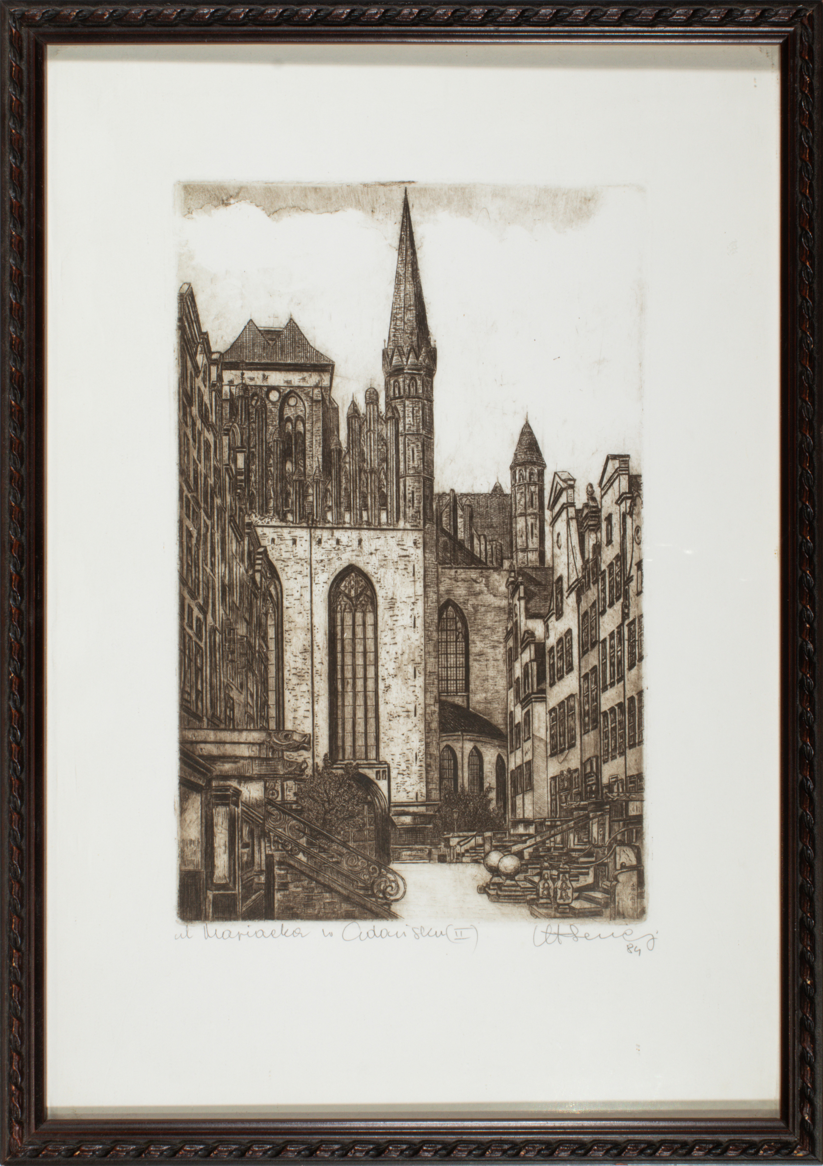 PRINT GOTHIC CATHEDRAL European 3a6aca