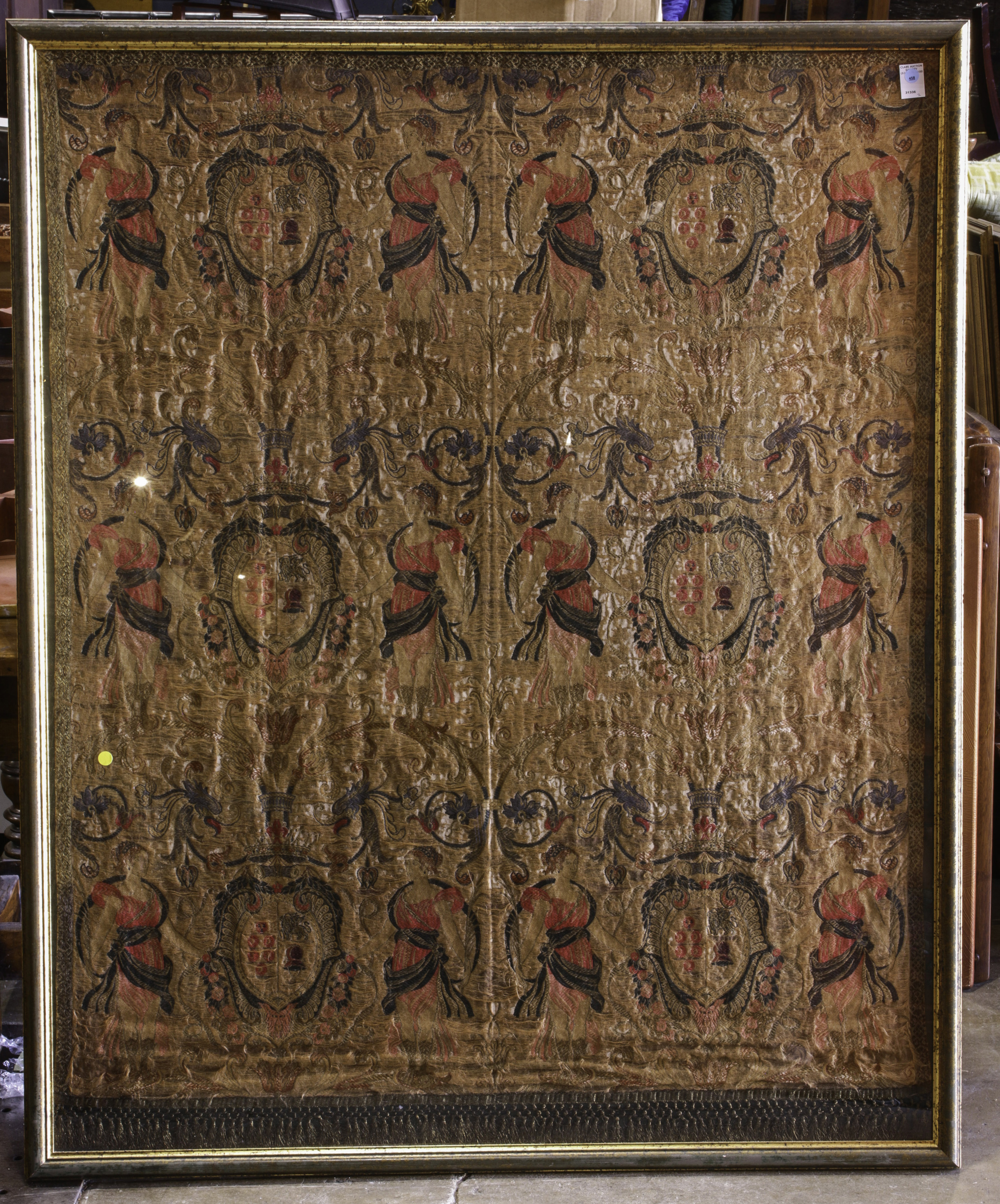 A CONTINENTAL FRAMED TEXTILE PANEL