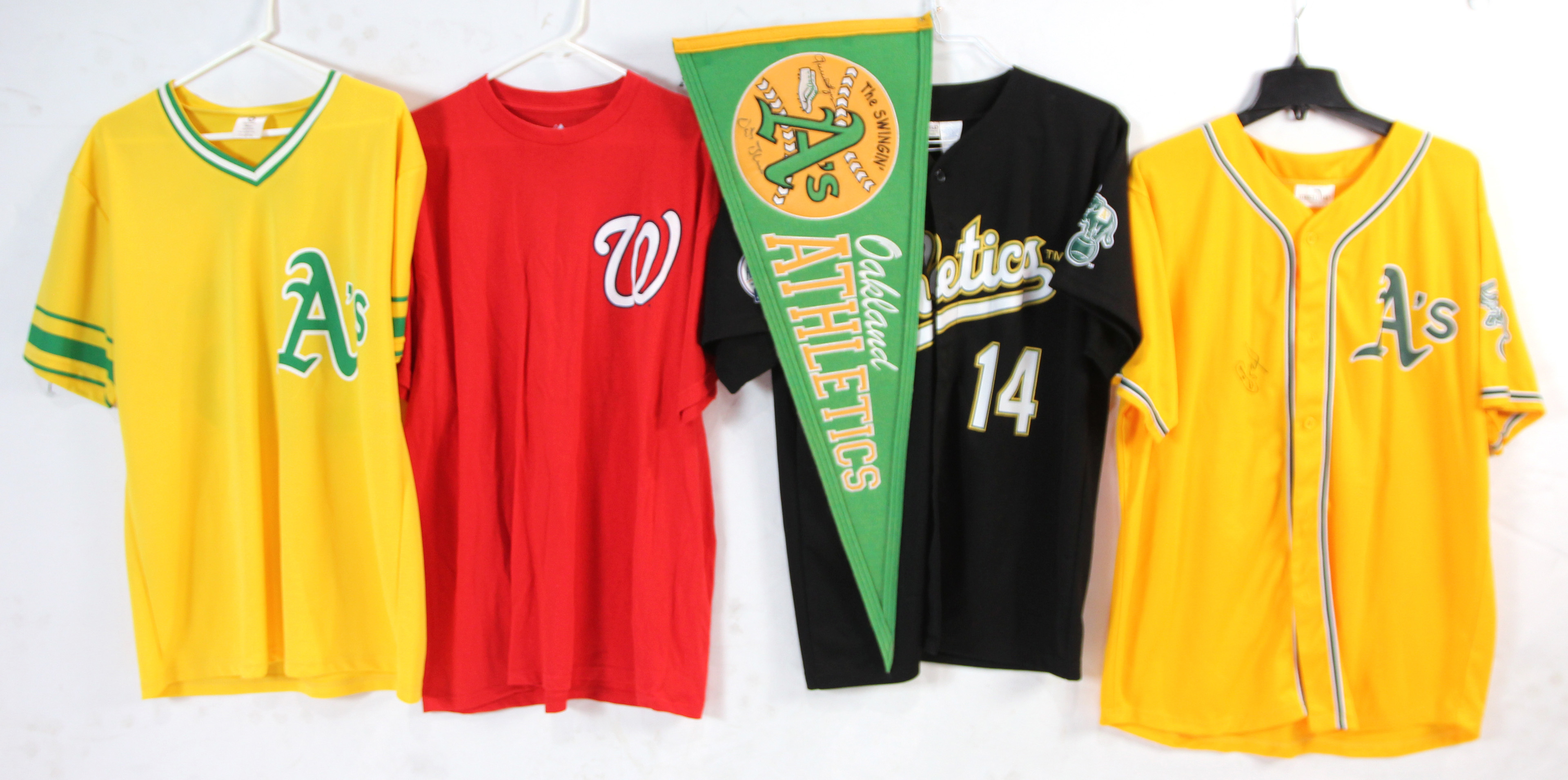 (LOT OF 5) A MAINLY OAKLAND ATHLETICS