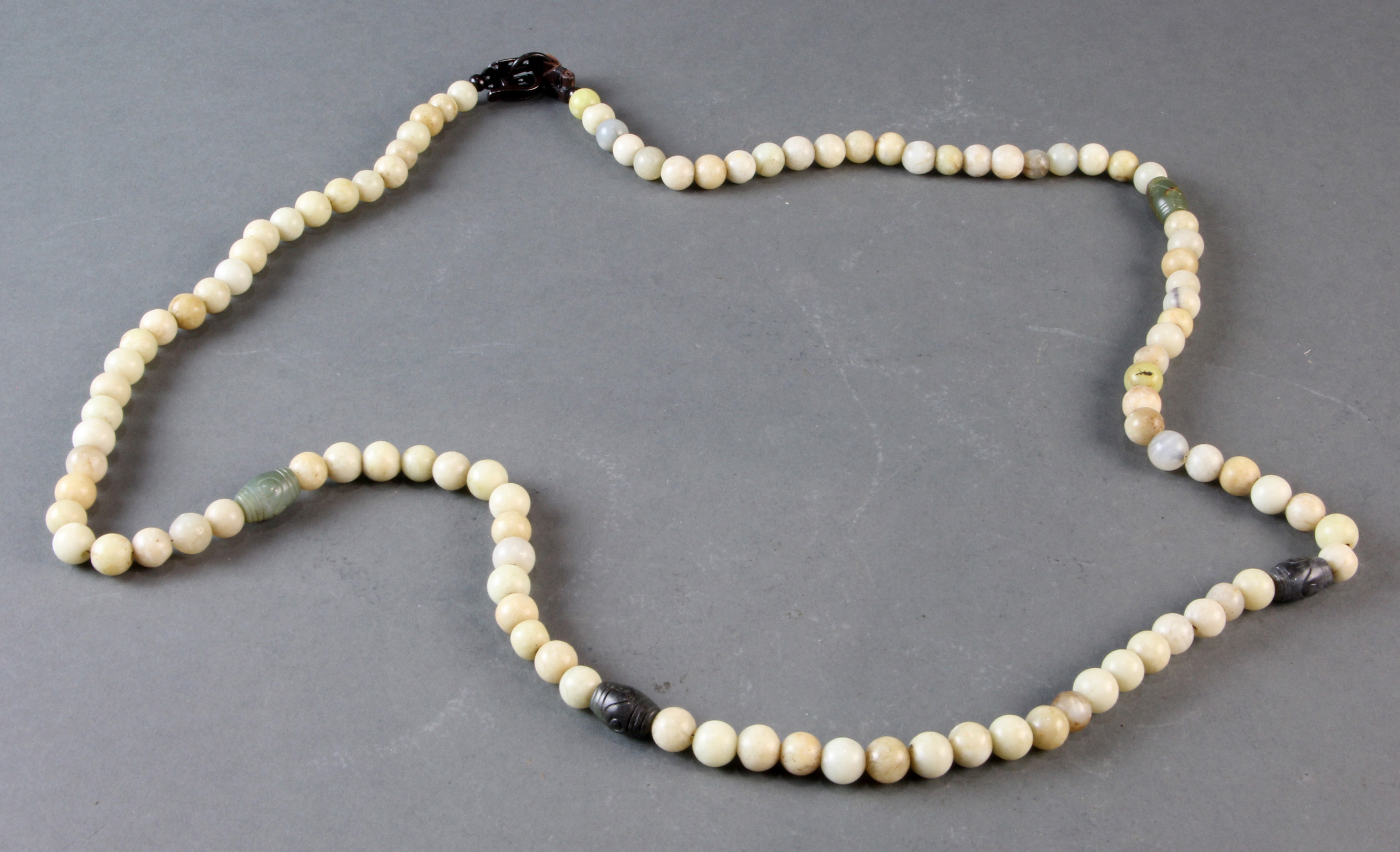 CHINESE JADE PRAYING BREADS NECKLACE 3a6c5d