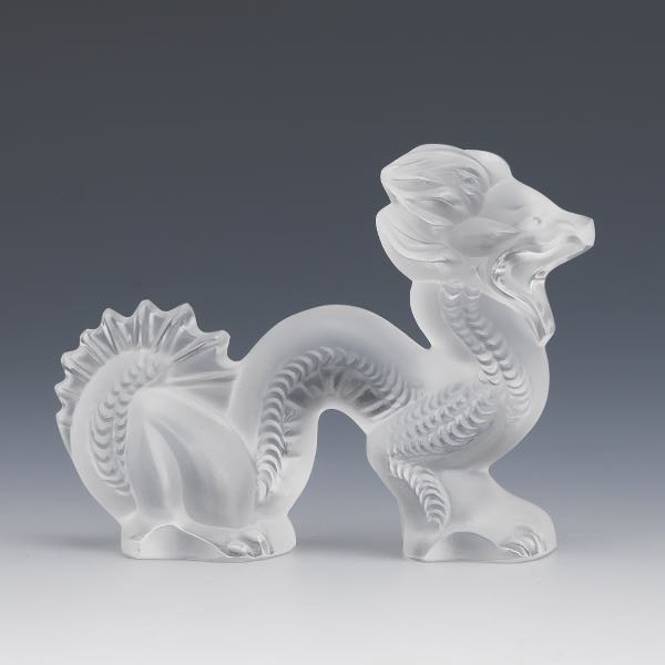 LALIQUE CRYSTAL DRAGON 3 x 4  3a6e5a