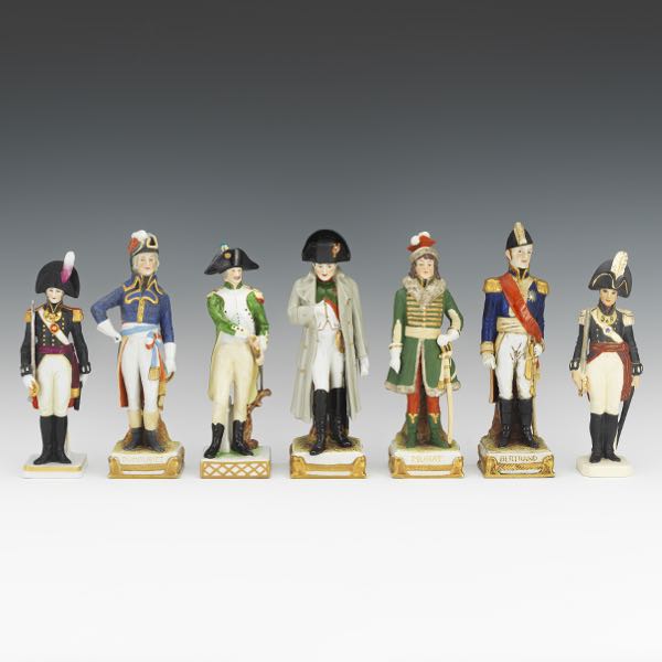 SEVEN SITZENDORF PORCELAIN NAPOLEONIC 3a6e8c