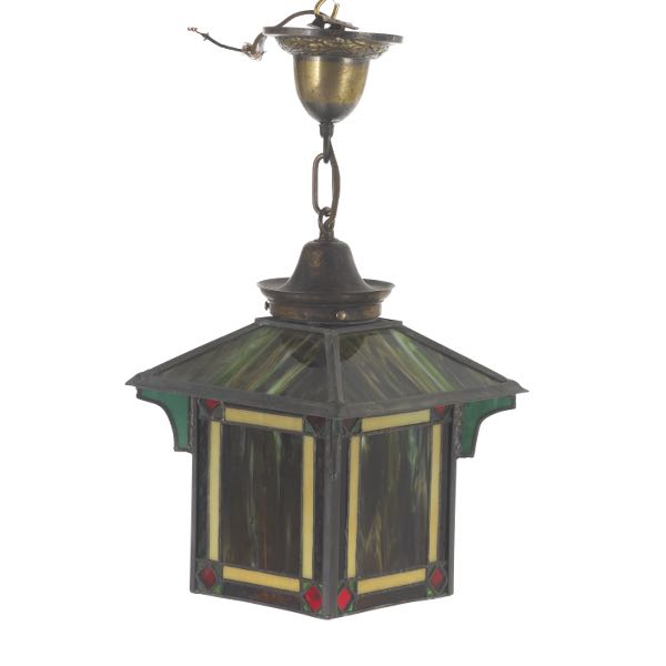 HANDEL STAINED GLASS LANTERN 11  3a6edc