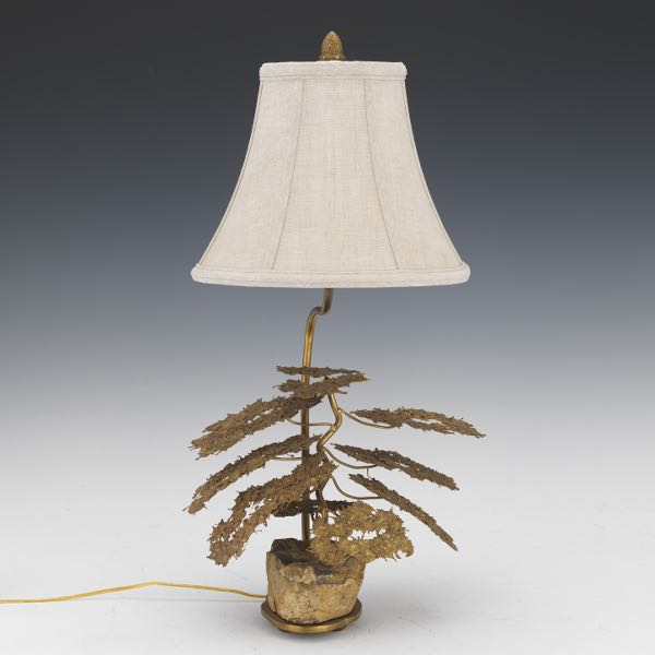 BRASS BONSAI TREE LAMP 22 x 12 x 9