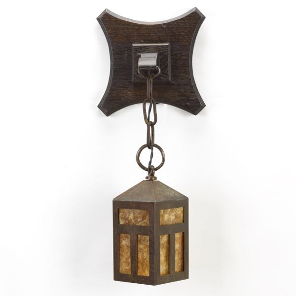 ARTS AND CRAFTS MICA LANTERN SCONCE