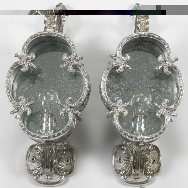 PAIR OF SILVER PLATED COACH SCONCE 3a6ef2