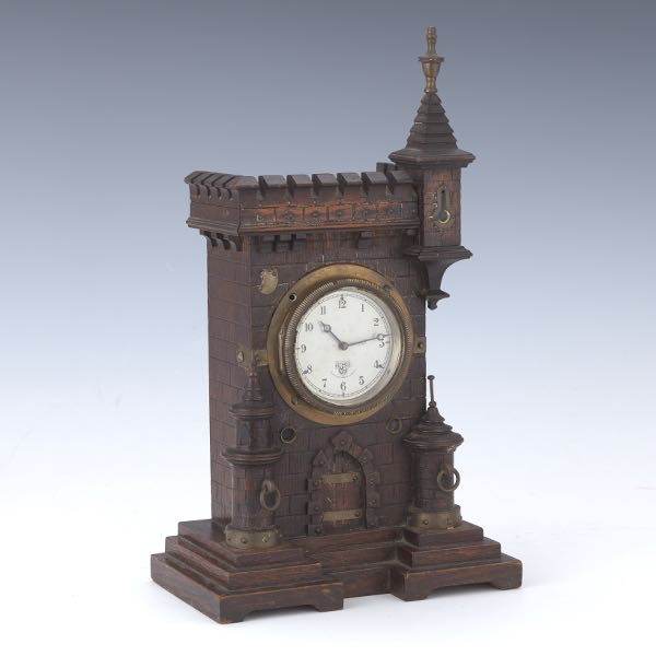 19TH CENTURY HANDMADE WOODEN CLOCK