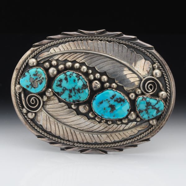 NAVAJO STERLING SILVER AND TURQUOISE