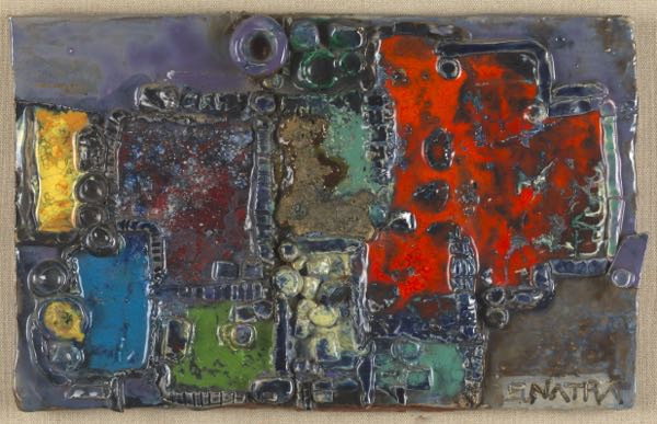 ABSTRACT FRAMED CERAMIC WALL SCULPTURE 3a70c2