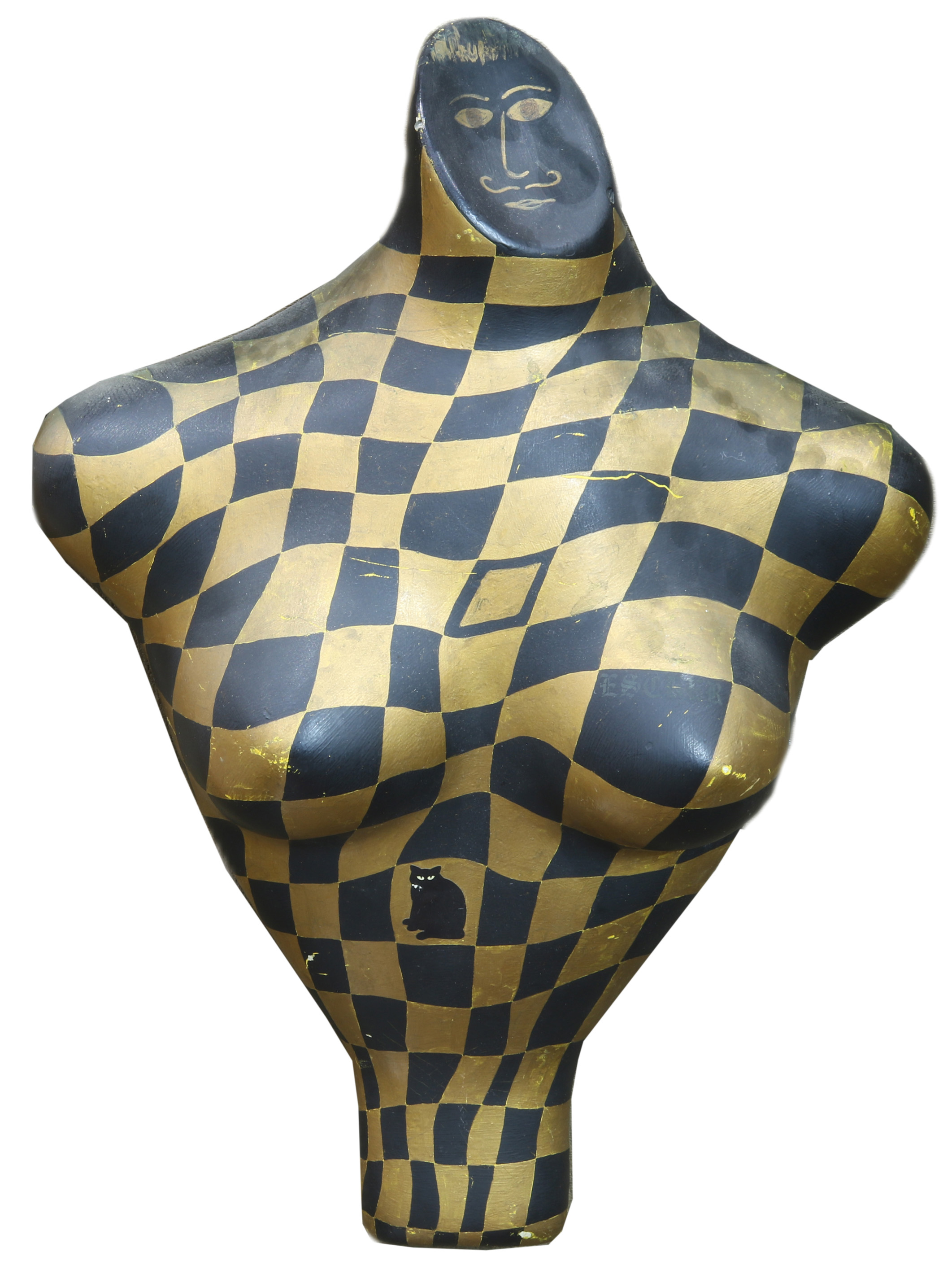 WHIMISICAL SURREAL STYLE NUDE TORSO,