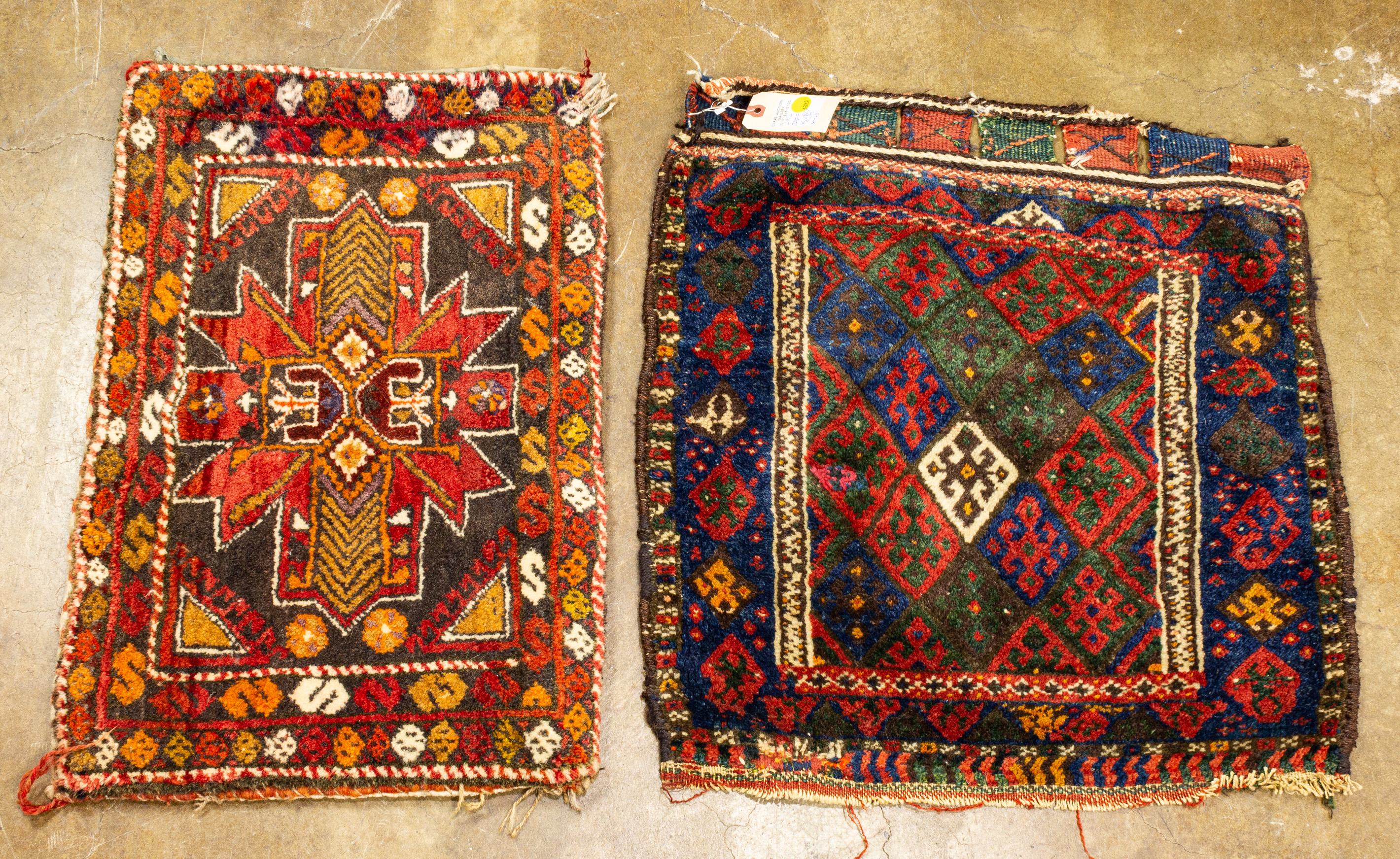  LOT OF 2 KURDISH BAG FACES lot 3a4a78