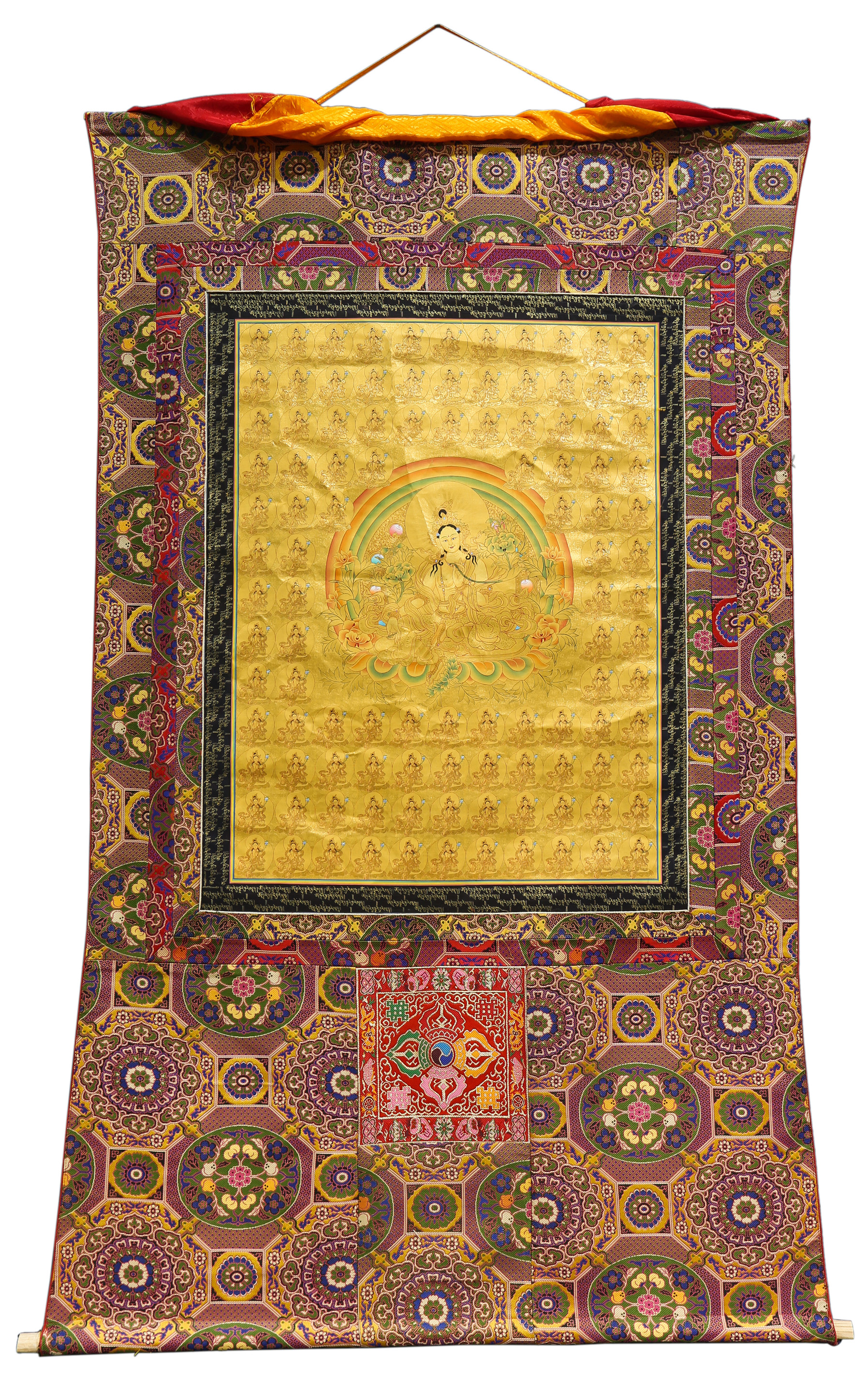 TIBETAN THANGKA OF THE 108 MAITREYA