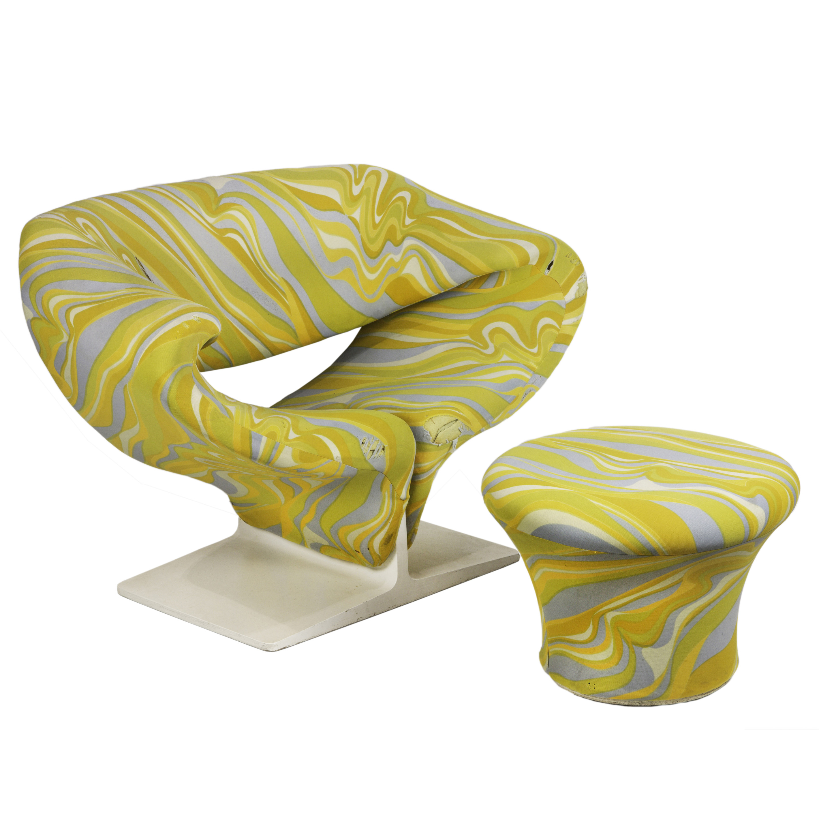 PIERRE PAULIN RIBBON CHAIR AND 3a4b63