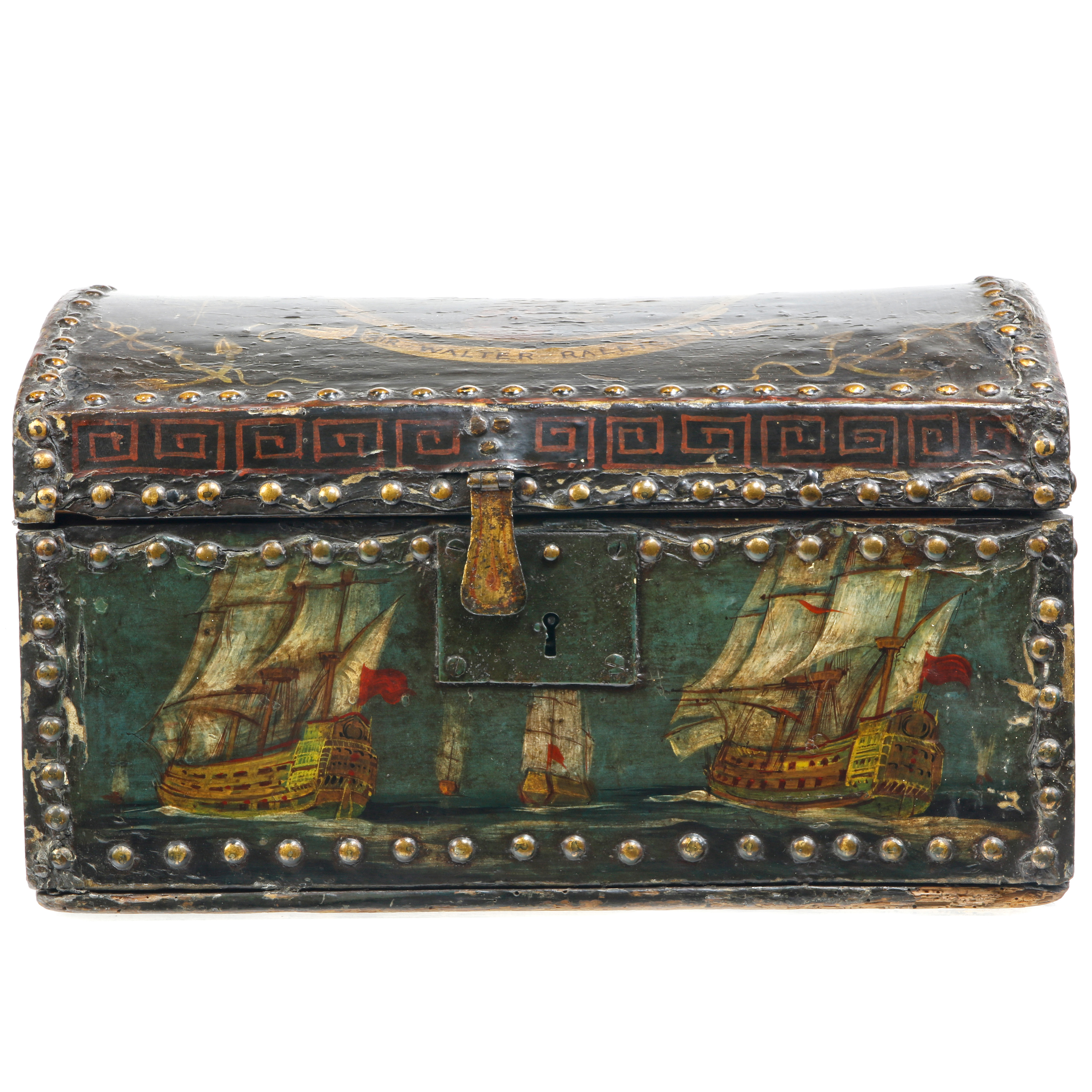 ENGLISH PAINTED CHEST, THE TOP