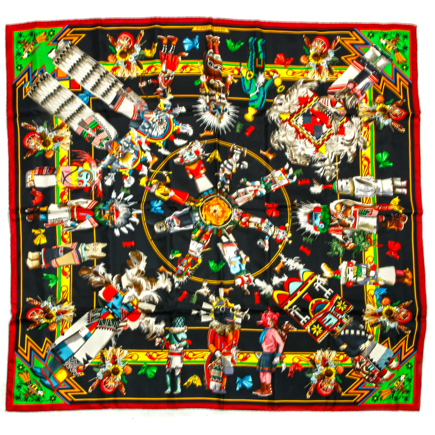 HERMES KACHINA SILK SCARF HAVING 3a4c82