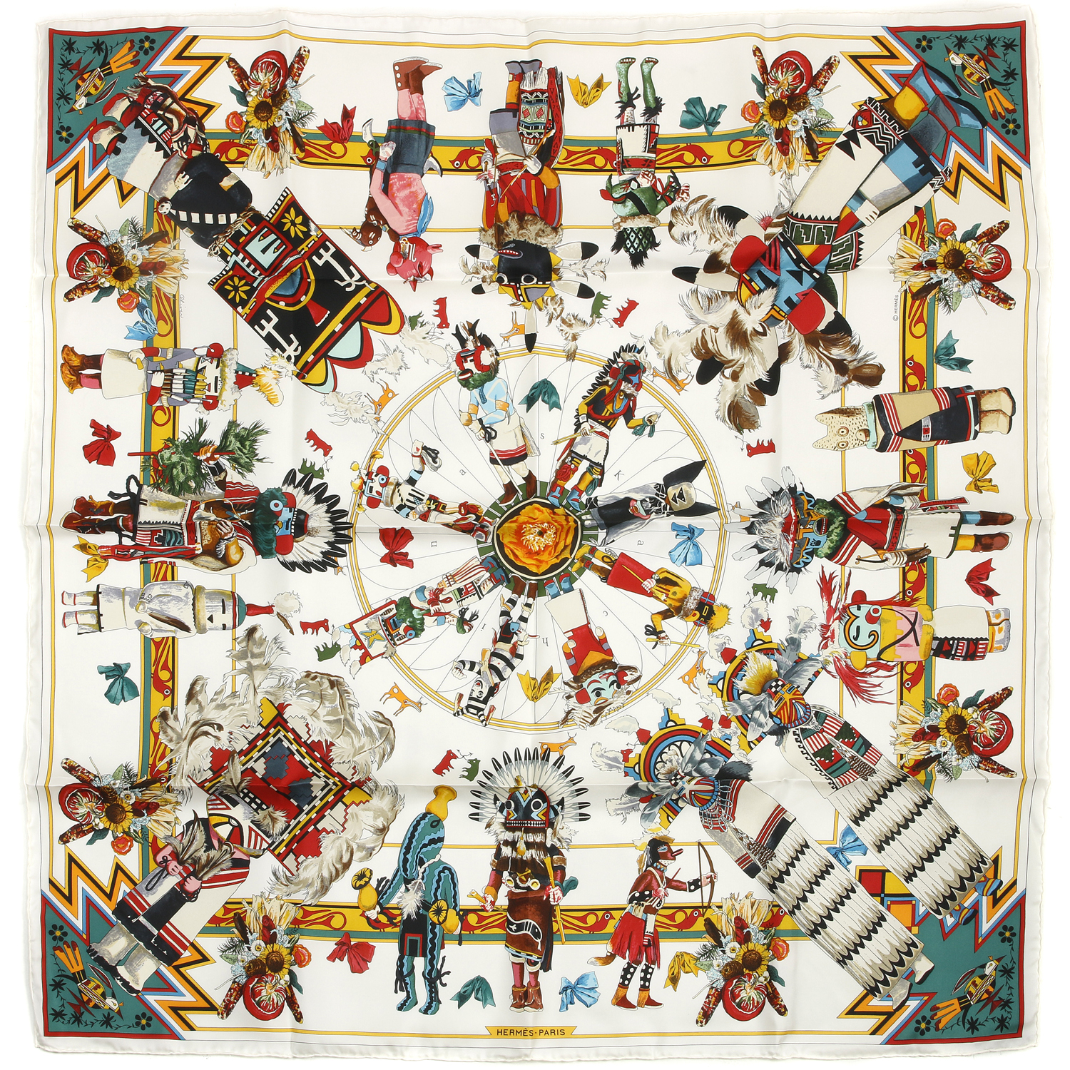 HERMES KACHINA SILK SCARF Hermes 3a4c83