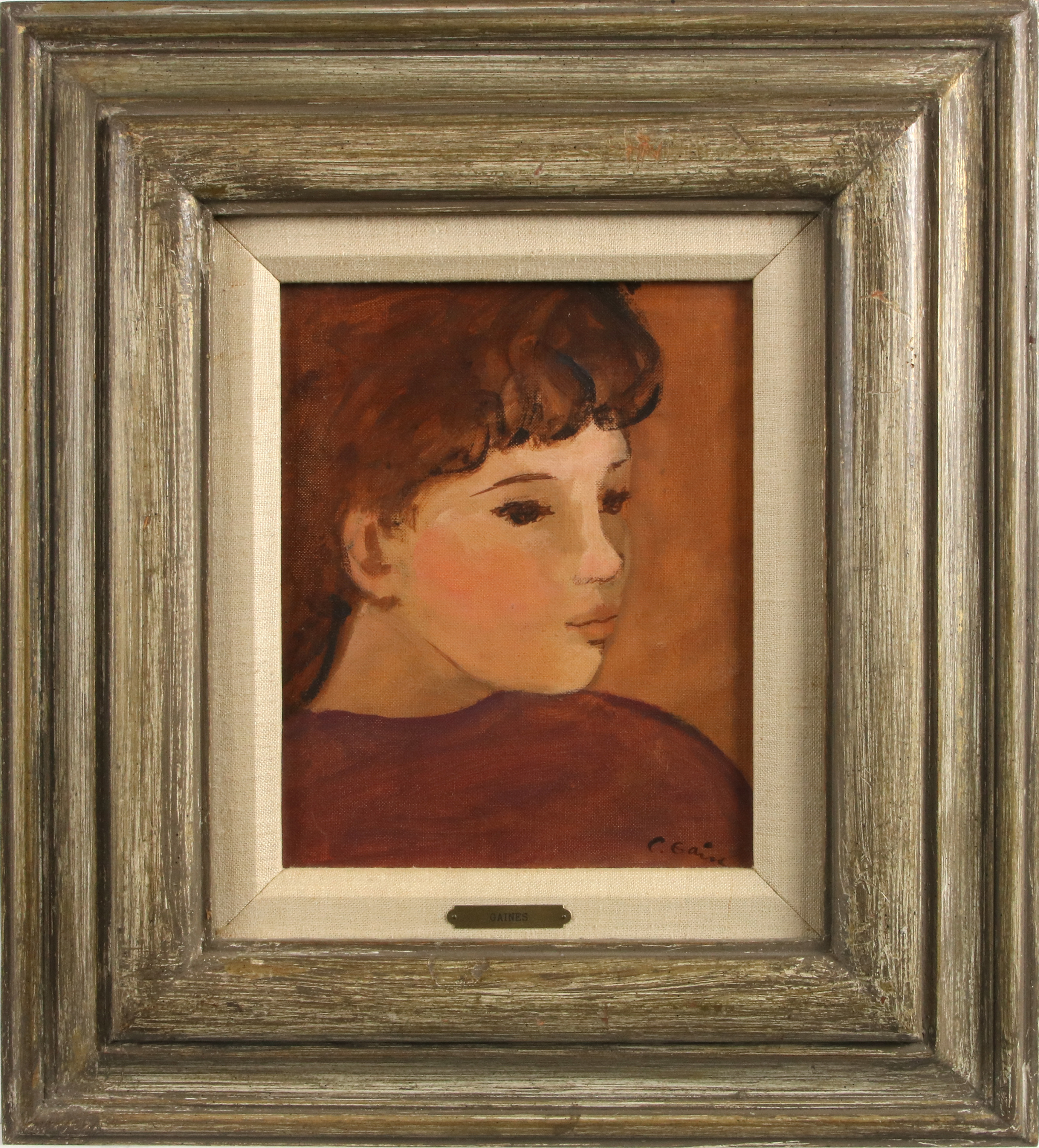 PAINTING, PORTRAIT OF A YOUNG GIRL