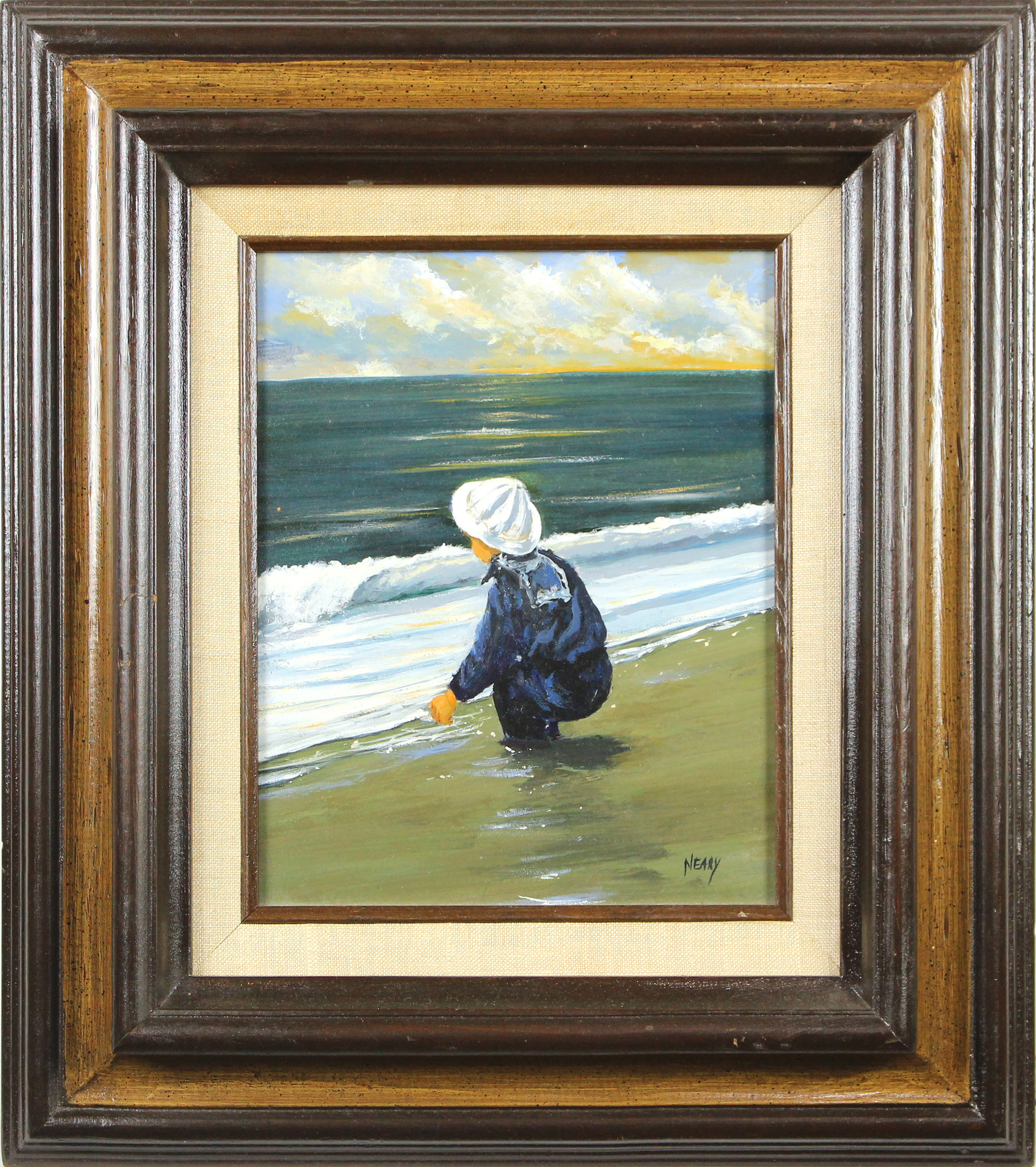 PAINTING YOUNG BOY AT THE BEACH 3a4e69