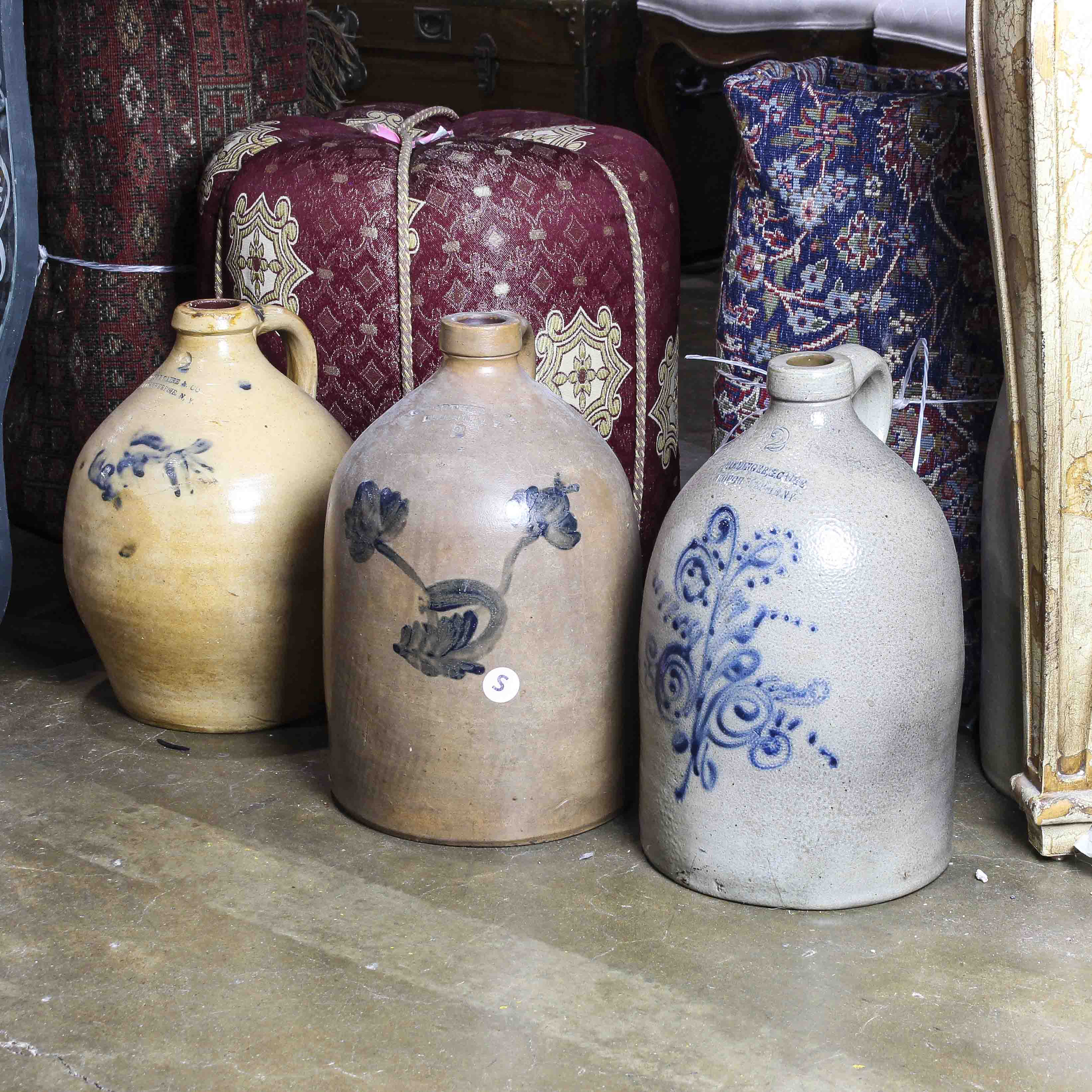  LOT OF 3 GROUP OF STONEWARE JARS 3a4f51